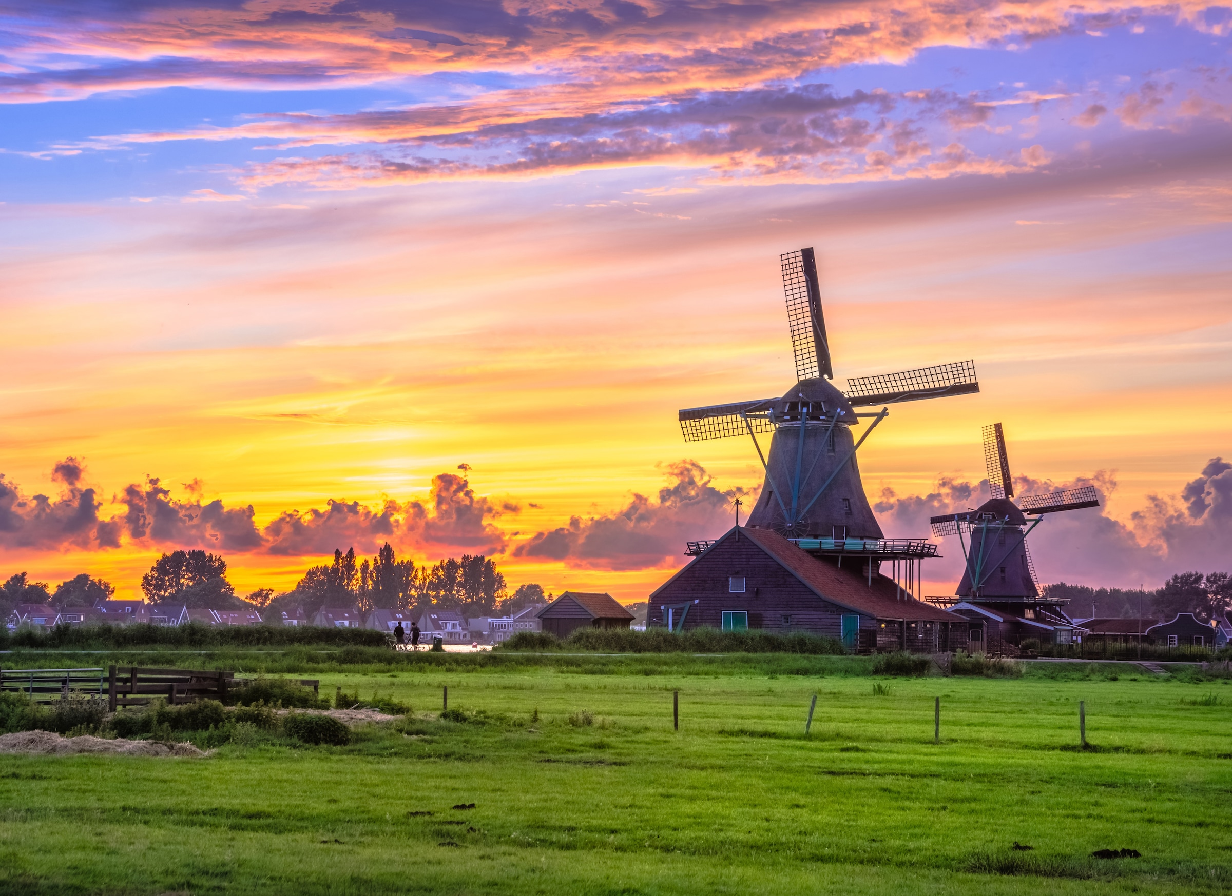Papermoon Fototapete »Dutch Windmills« glatt günstig online kaufen