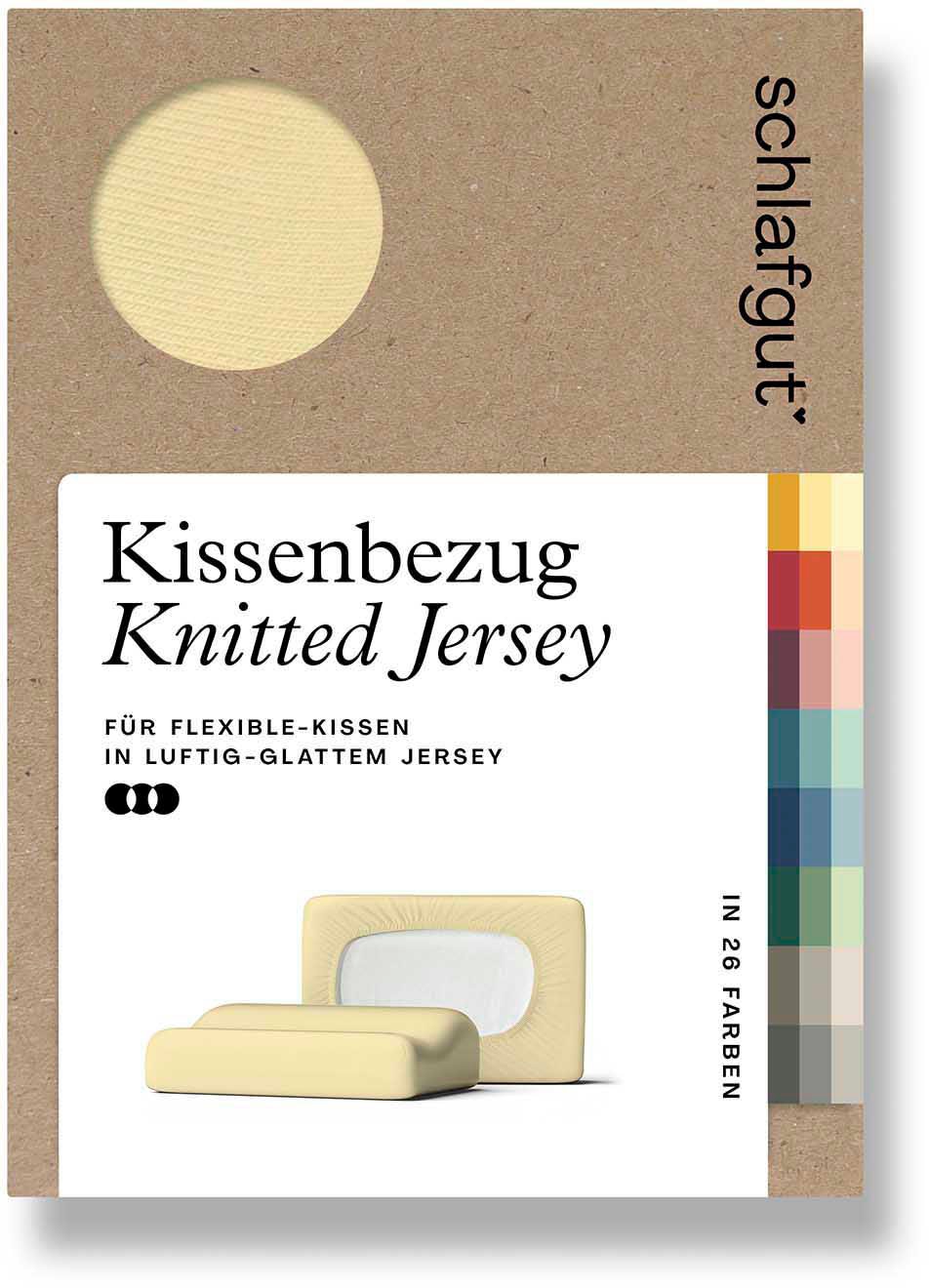 Schlafgut Kissenbezug »Pure flexibler Kissenbezug für Nackenstützkissen« Bio-Baumwolle mit Elasthan, mit Gummizug, bügelfrei