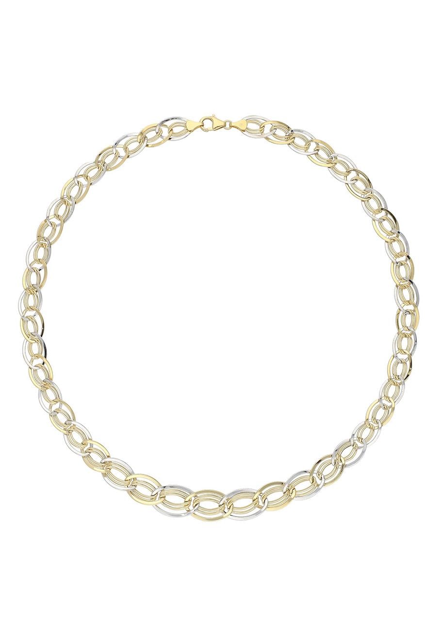 Firetti Goldkette »Schmuck Geschenk, oval, rhodiniert, bicolor« im  Online-Shop kaufen