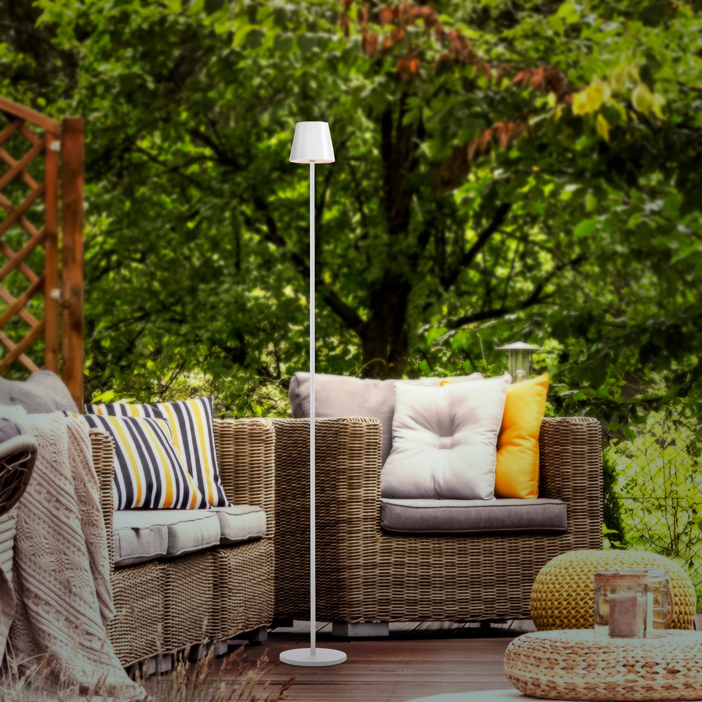 JUST LIGHT Stehlampe »EURIA«, 1 flammig, Leuchtmittel LED-Modul | LED fest integriert, Akkuleuchte