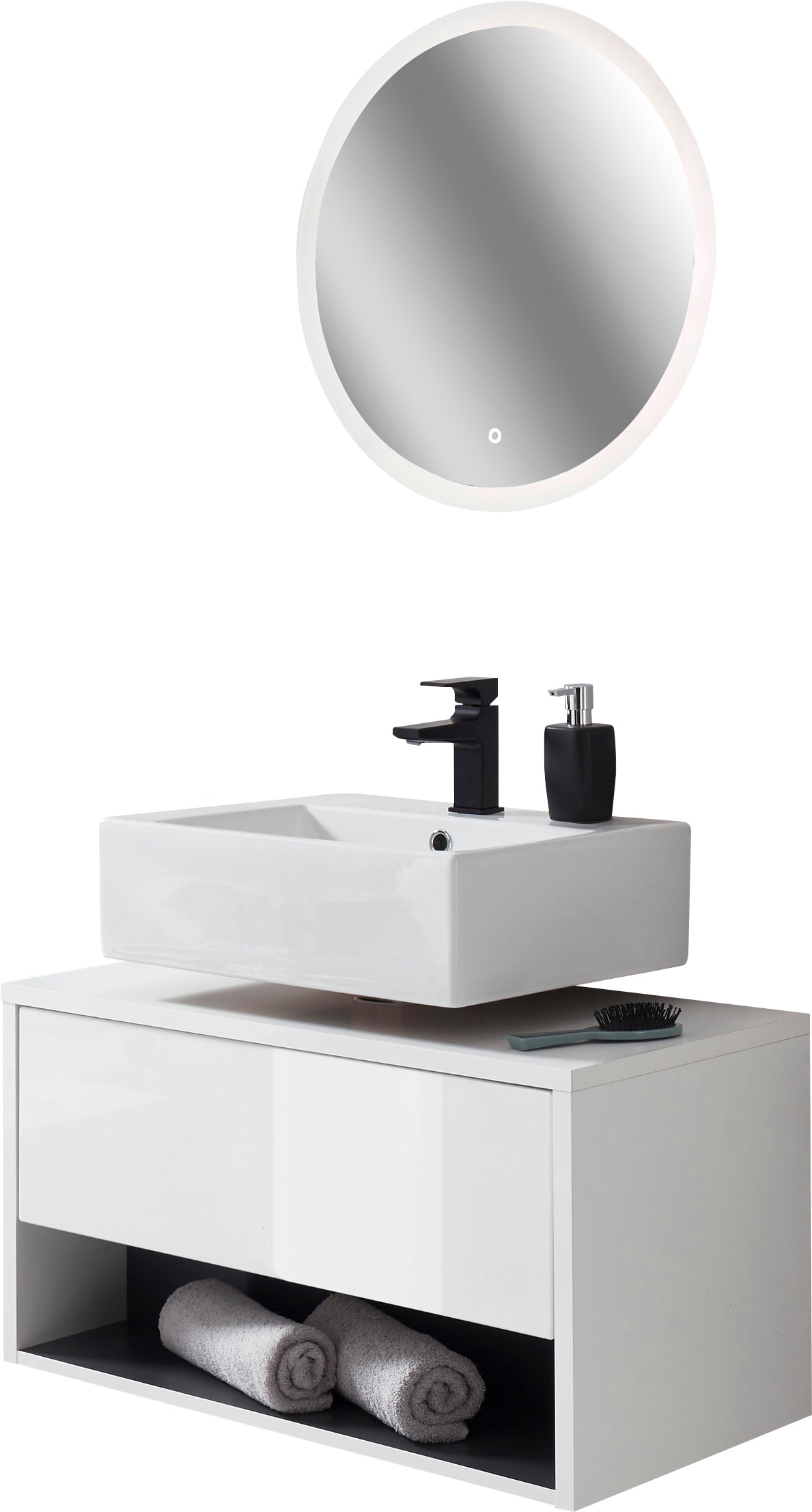 PLACES OF STYLE Badmöbel-Set »Studio Line, Bad im modernen Design, 2-teilig günstig online kaufen