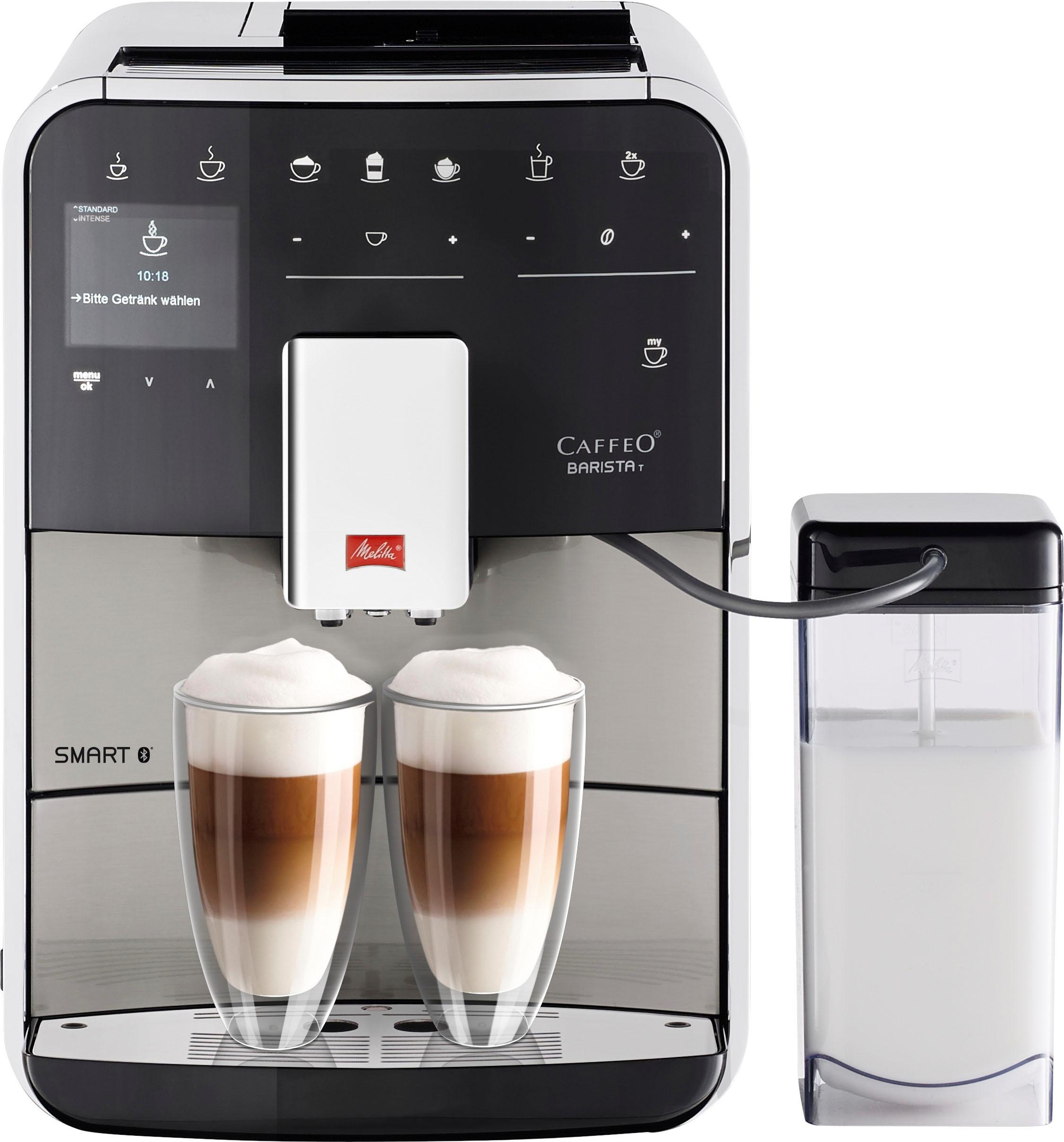 Melitta Kaffeevollautomat »Barista T Smart® F 84/0-100, Edelstahl«, Hochwertige Front aus Edelstahl, 4 Benutzerprofile & 18 Kaffeerezepte