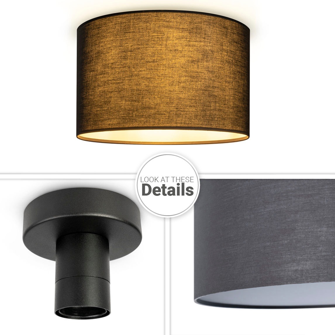 Paco Home Deckenleuchte »Uni Color«, 1 flammig, Leuchtmittel E27   ohne Leu günstig online kaufen