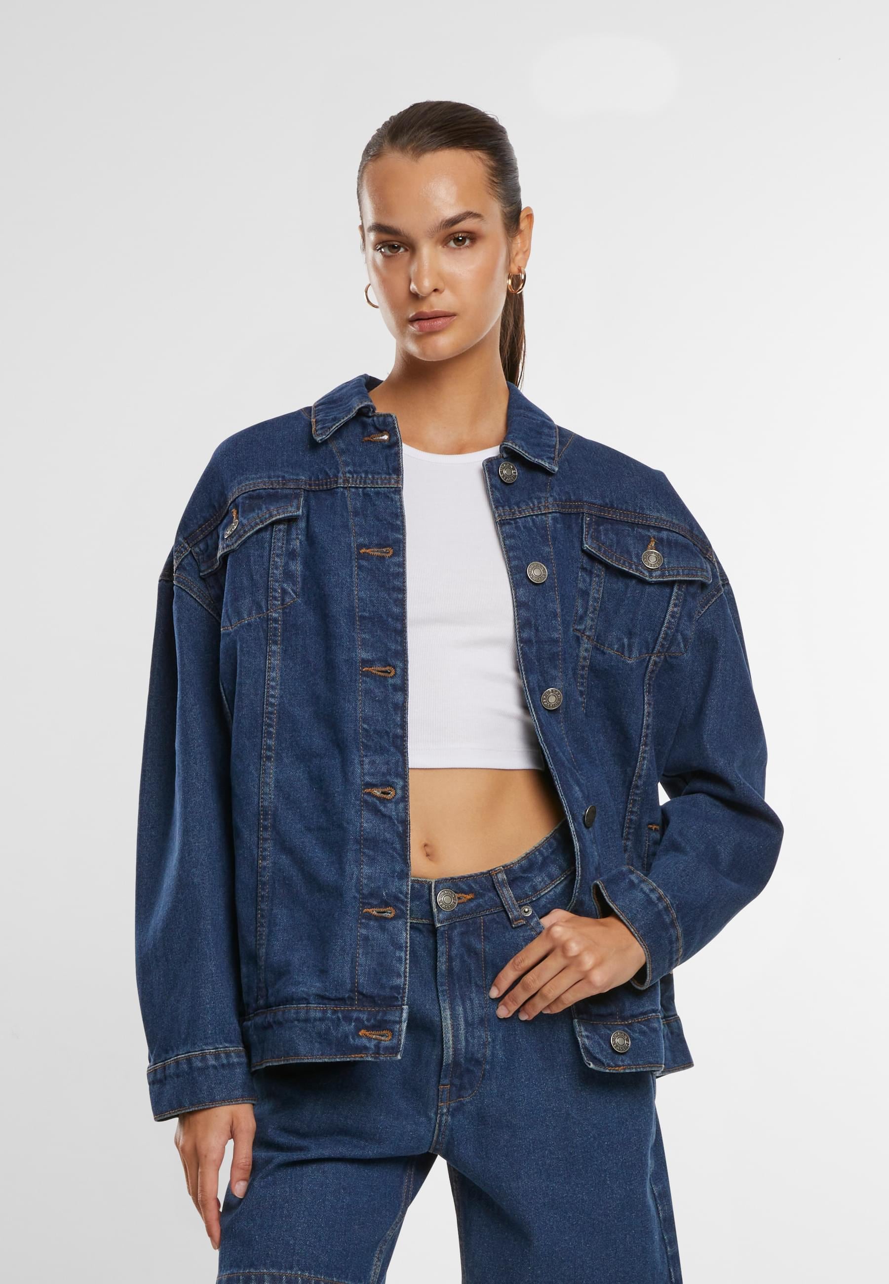URBAN CLASSICS Jeansjacke »Urban Classics Damen Ladies Oversized 90‘s Denim Jacket« 1 Stk. tlg. ohne Kapuze