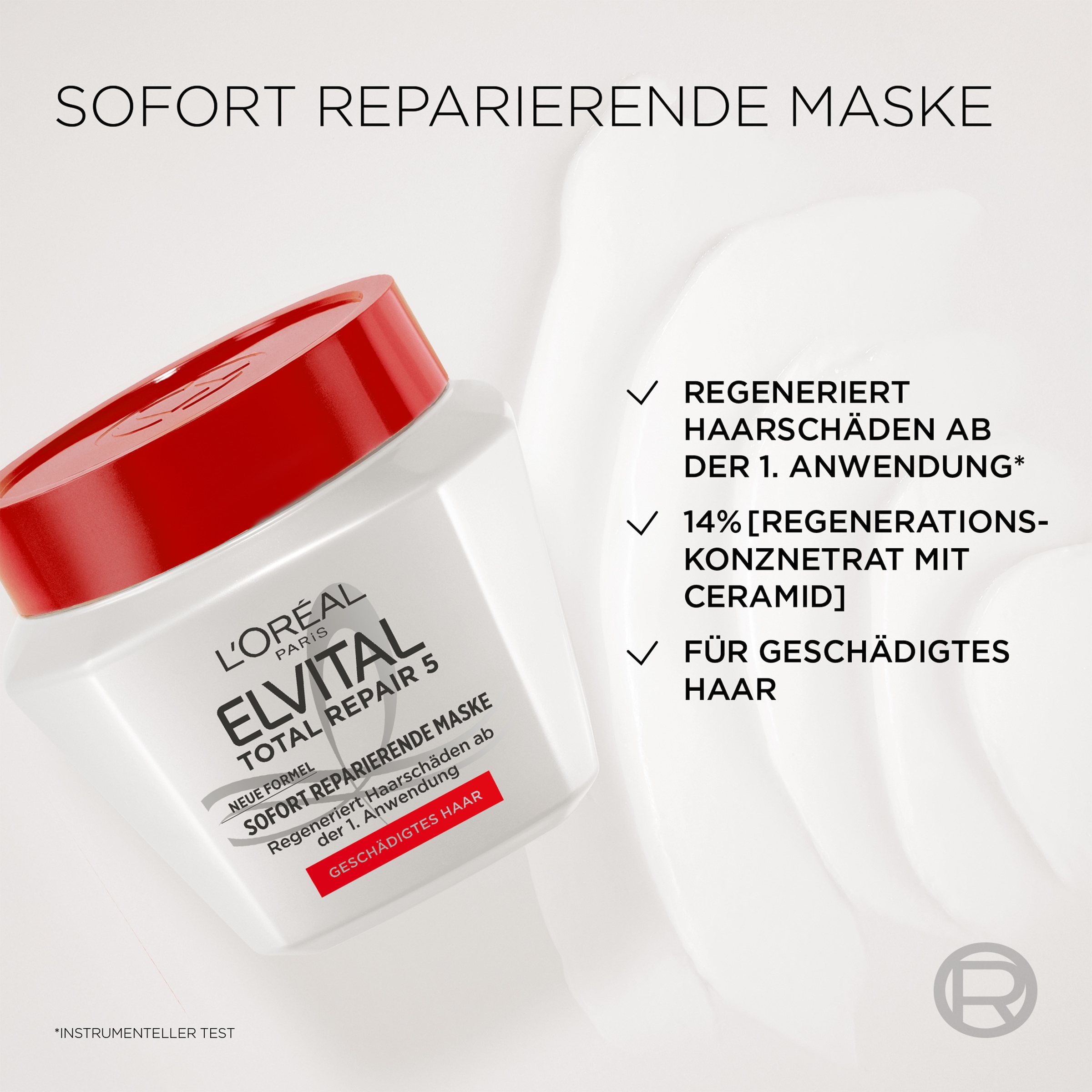 L'ORÉAL PARIS Haarmaske »ELVITAL TOTAL REPAIR 5 MASKE« für geschädigtes Haar