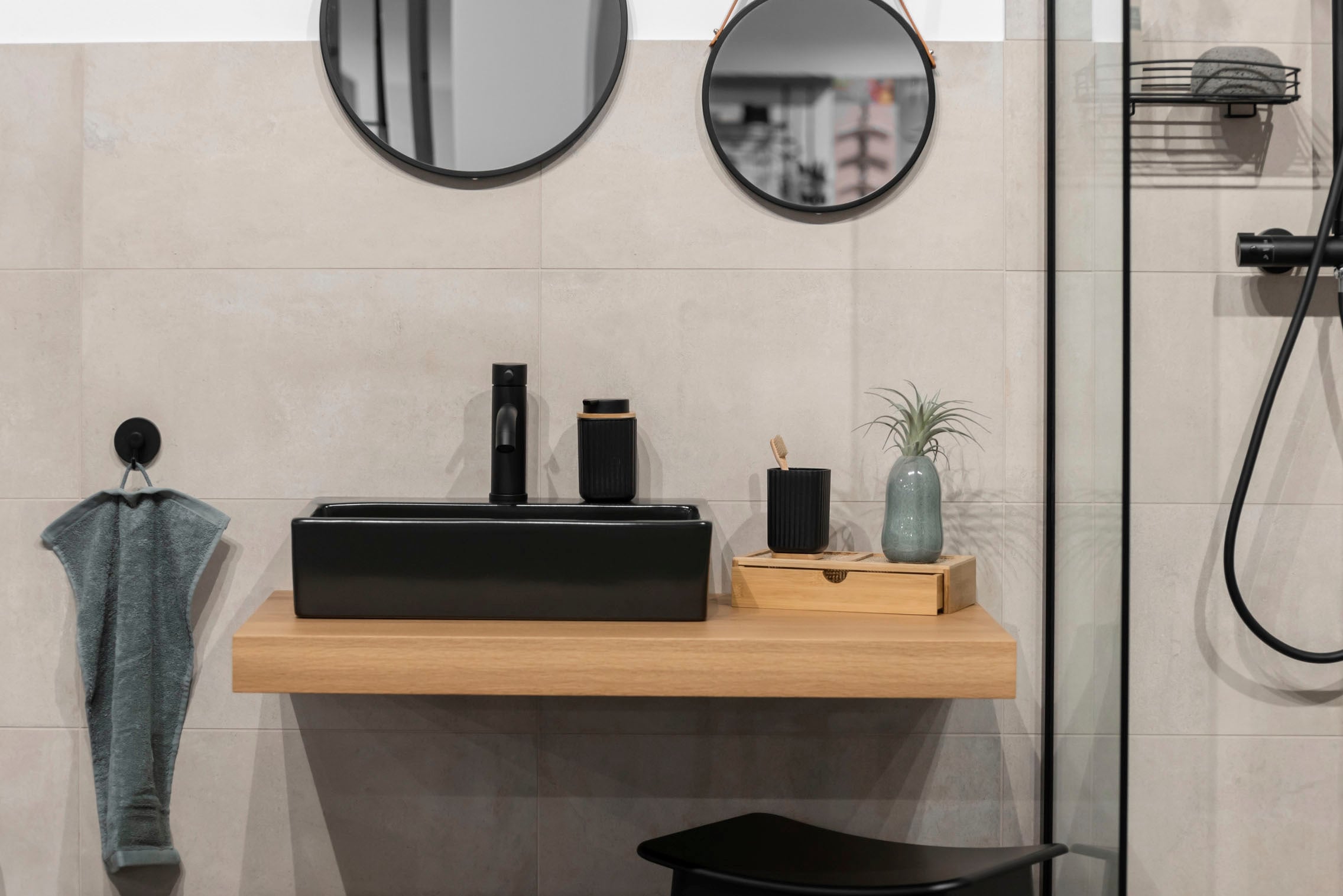 WENKO Badorganizer »Allegre« mit Schublade, aus Bambus und Rattan