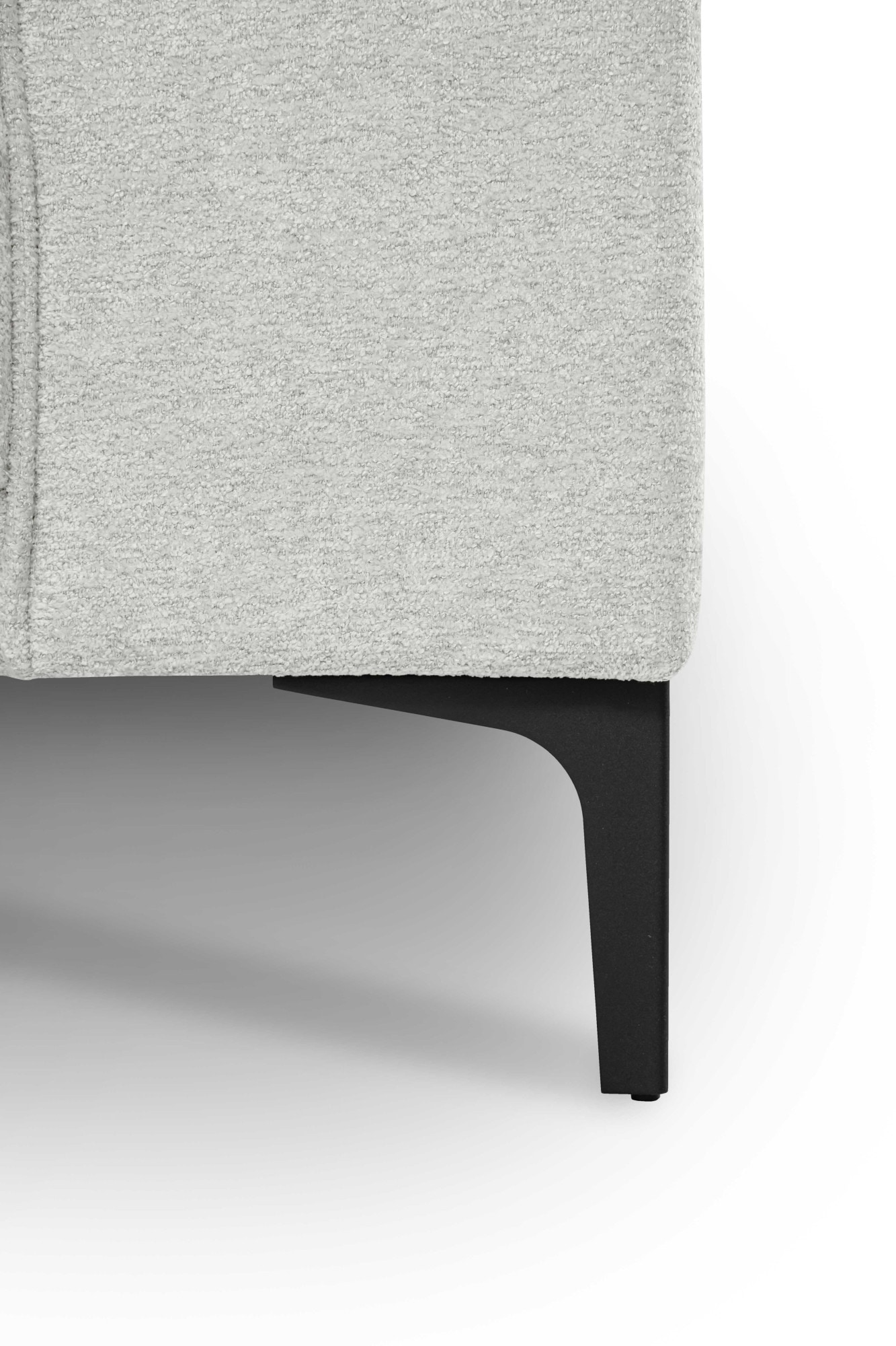 Places of Style Wohnlandschaft »XXL Sofa Oland, Struktur, Flachgewebe, Luxus-Microfaser, Boucle«, U-Form, 342 cm, Wellenunterfederung, Skandi-Design, Metallfüße