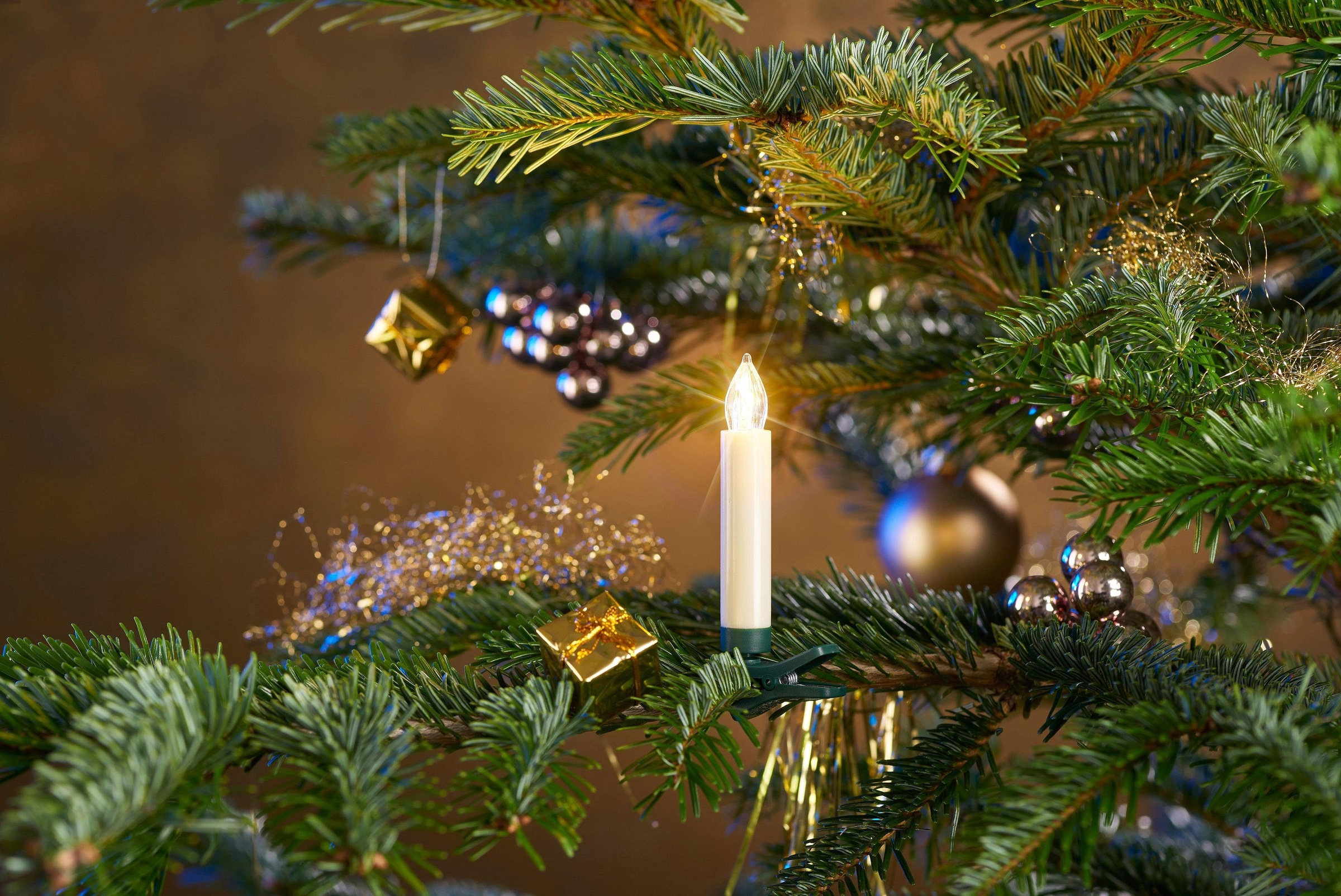 my home LED-Christbaumkerzen »Weihnachtsdeko aussen, Christbaumschmuck«, kabellos, 15 Kerzen