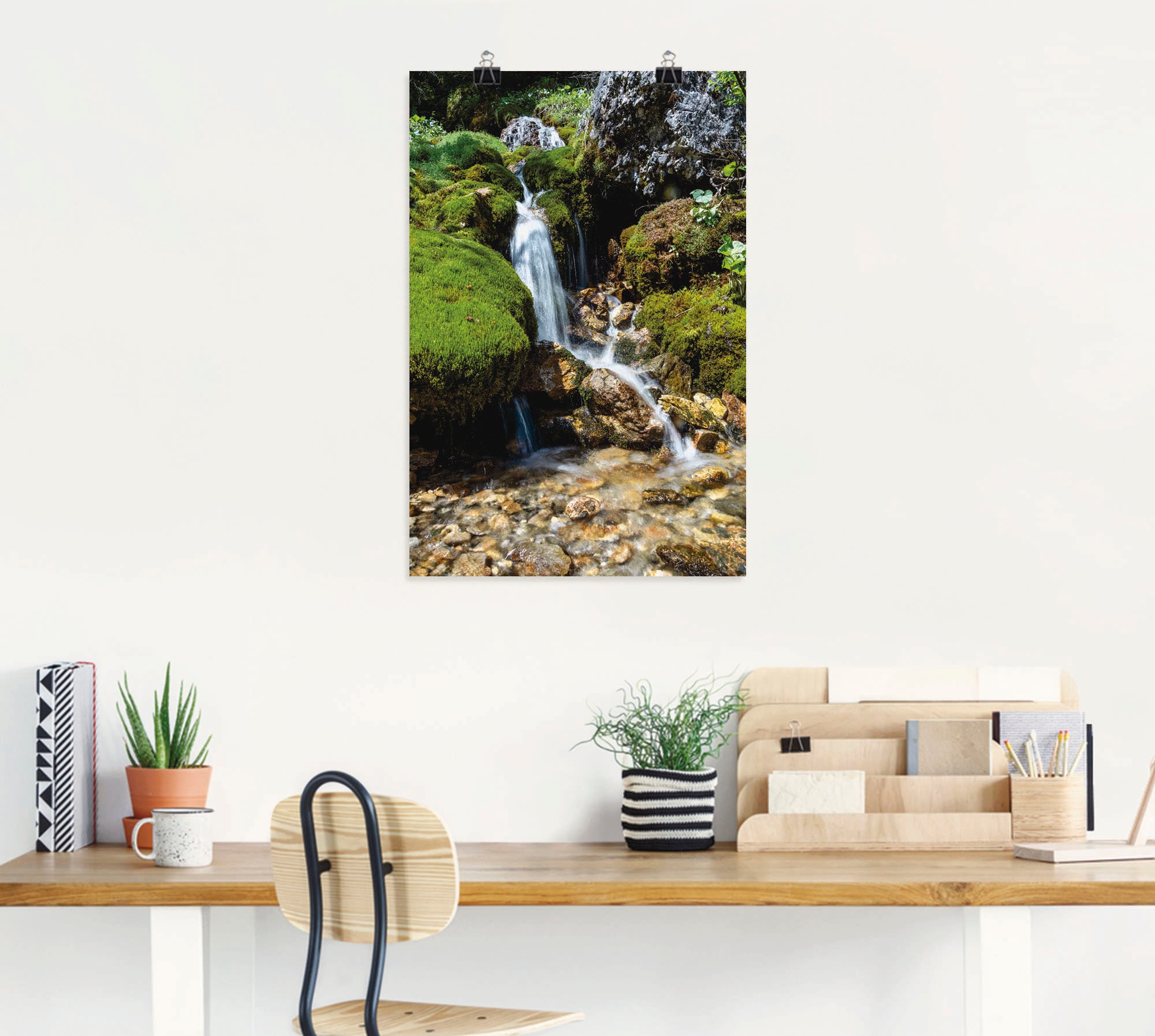 Artland Wandbild »Kleiner Wasserfall in den Bergen« Gewässer 1 Stk. tlg. als Leinwandbild, Poster in verschied. Größen