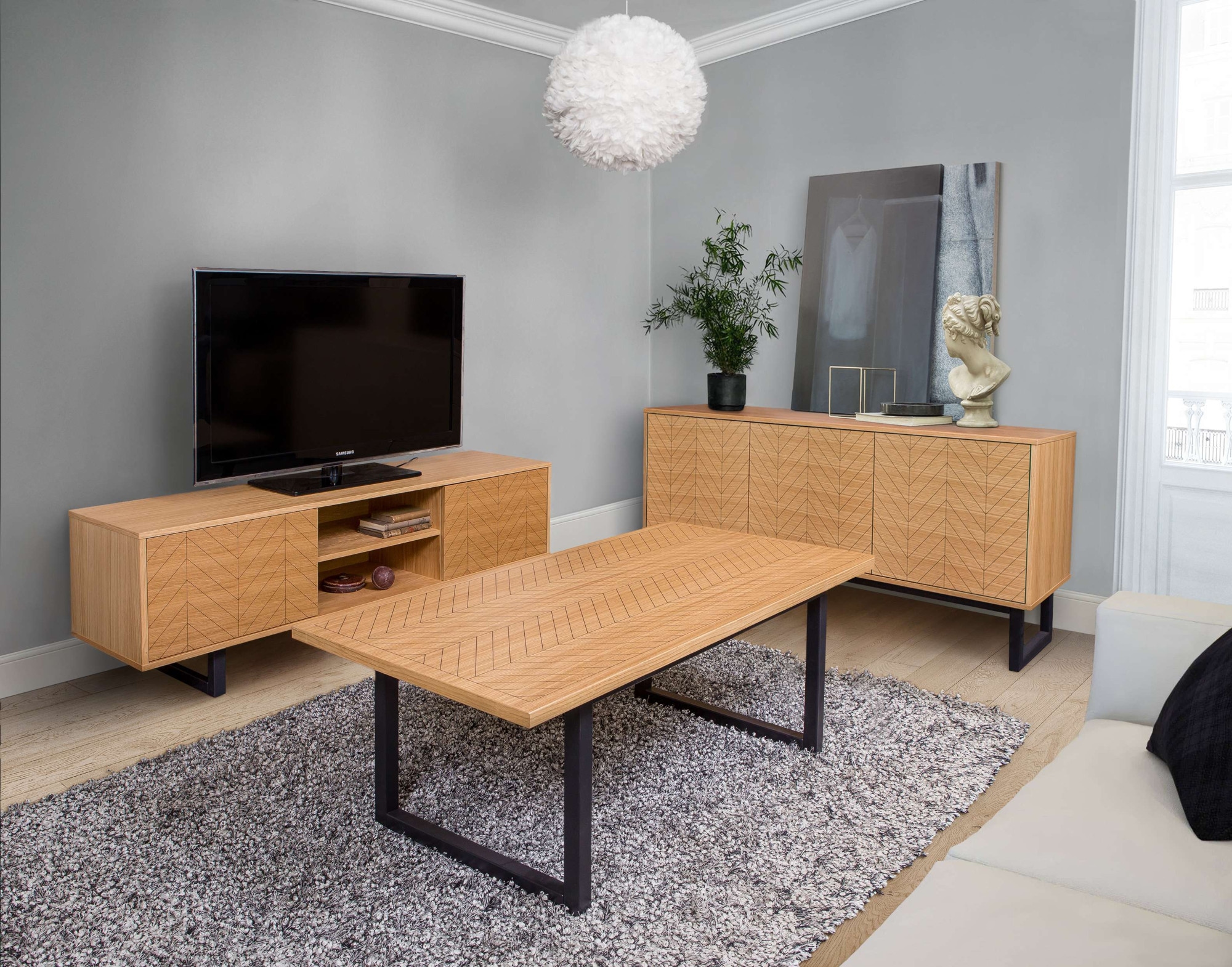 Woodman Couchtisch »Camden«, Beine aus massiver Birke, Breite 120 cm, mit e günstig online kaufen