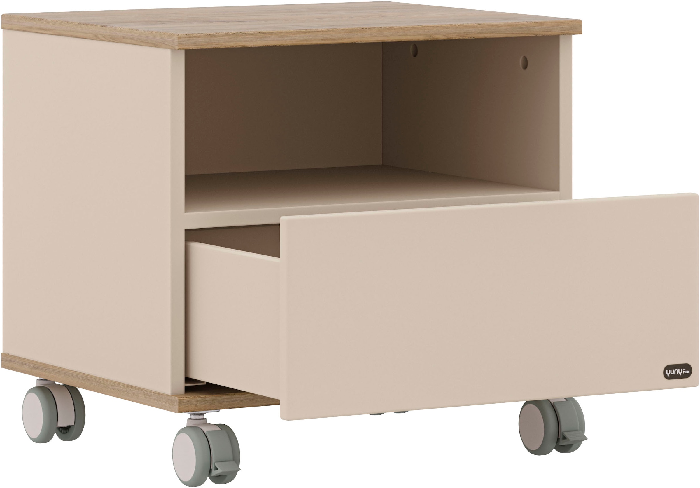 YUNY by PAIDI Nachtkommode »HAZEL in Beige, Schublade mit Soft-Close, verschiedene Ausführungen« moderner und langlebiger Nachttisch aus Holz, geprüfte Qualität