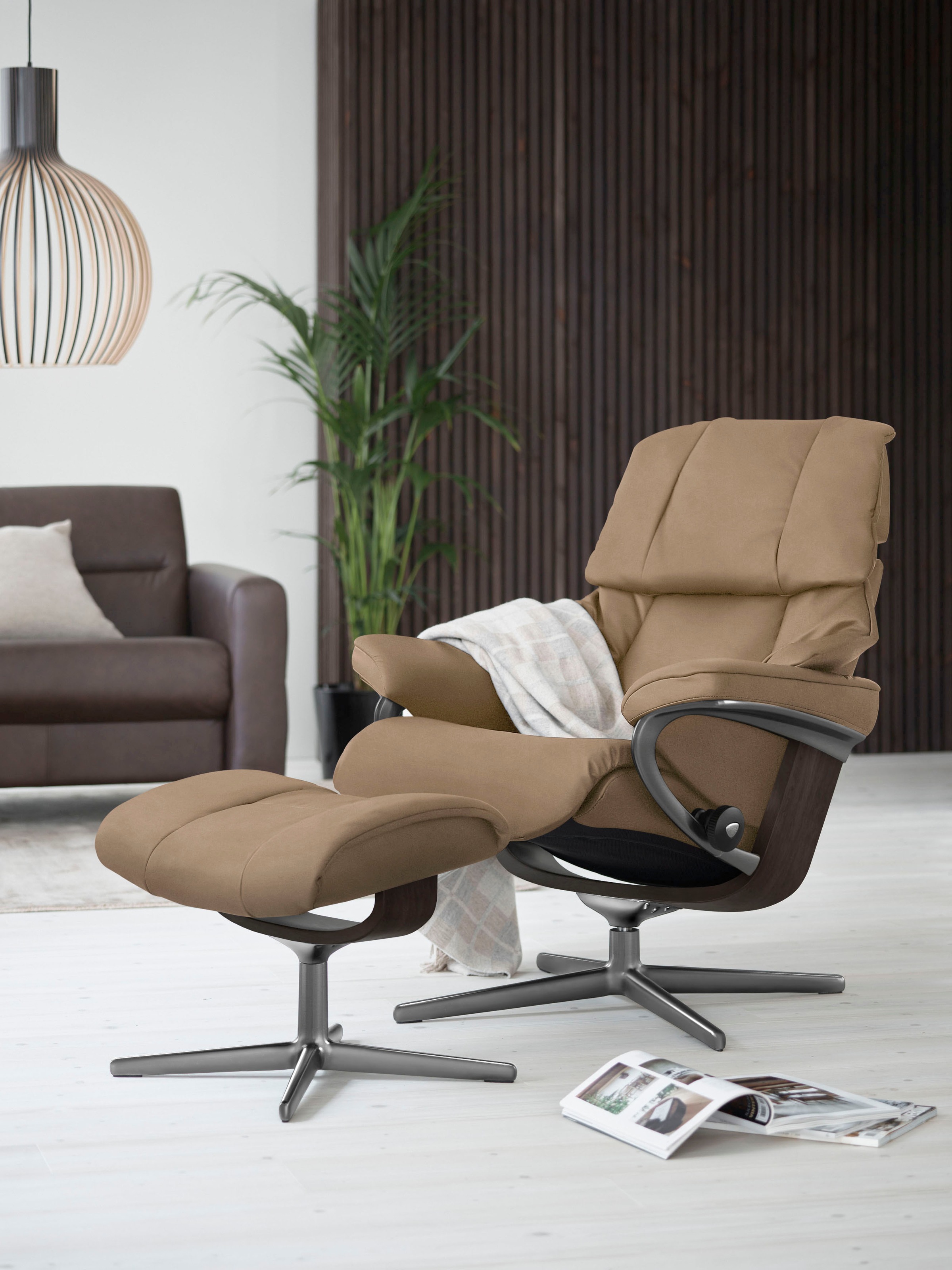 Stressless® Fußhocker »Reno«, mit Cross Base, Größe S, M & L, Holzakzent Wenge
