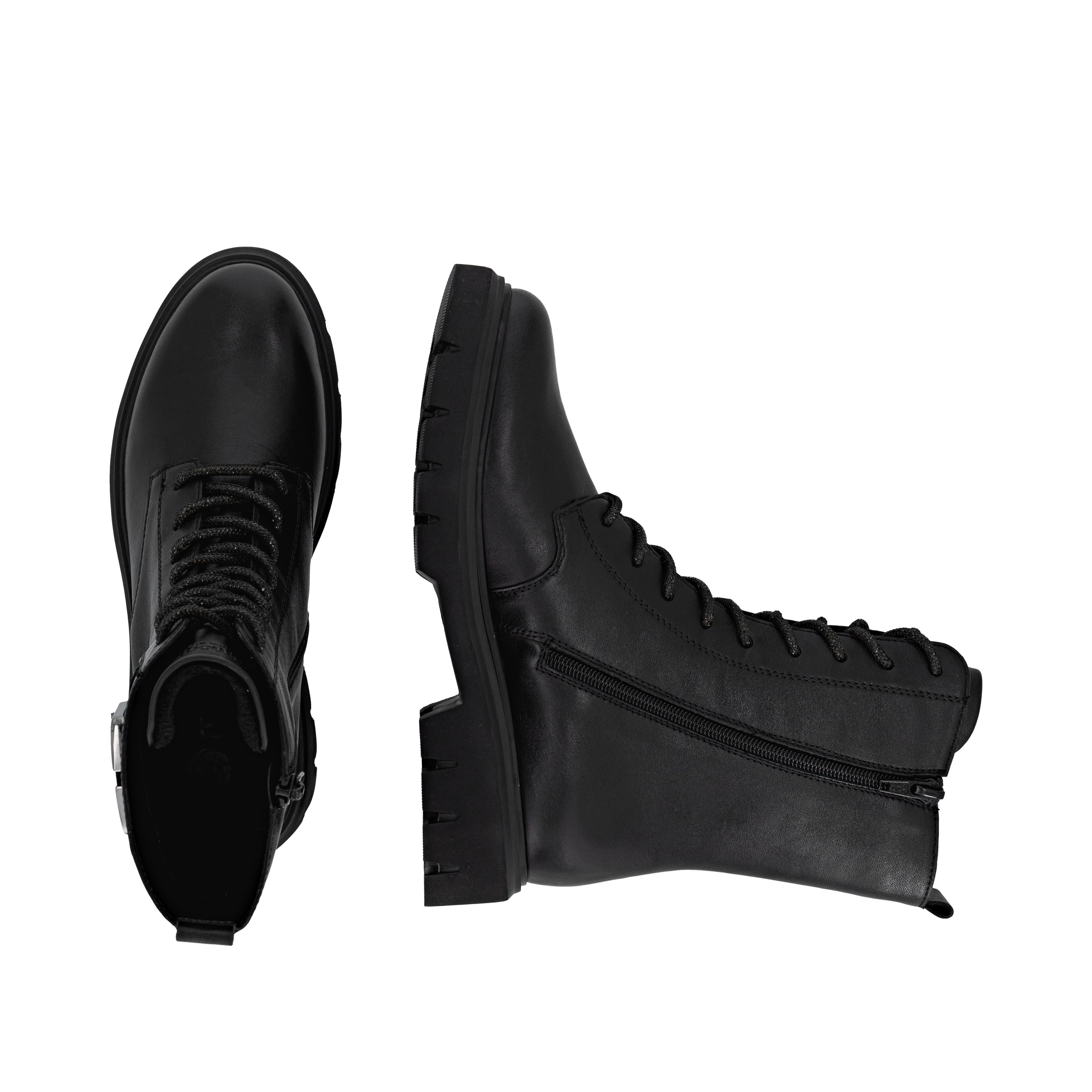 Remonte Schnürboots, Stiefelette, Boots, Profilsohle, Blockabsatz mit Zierschnalle