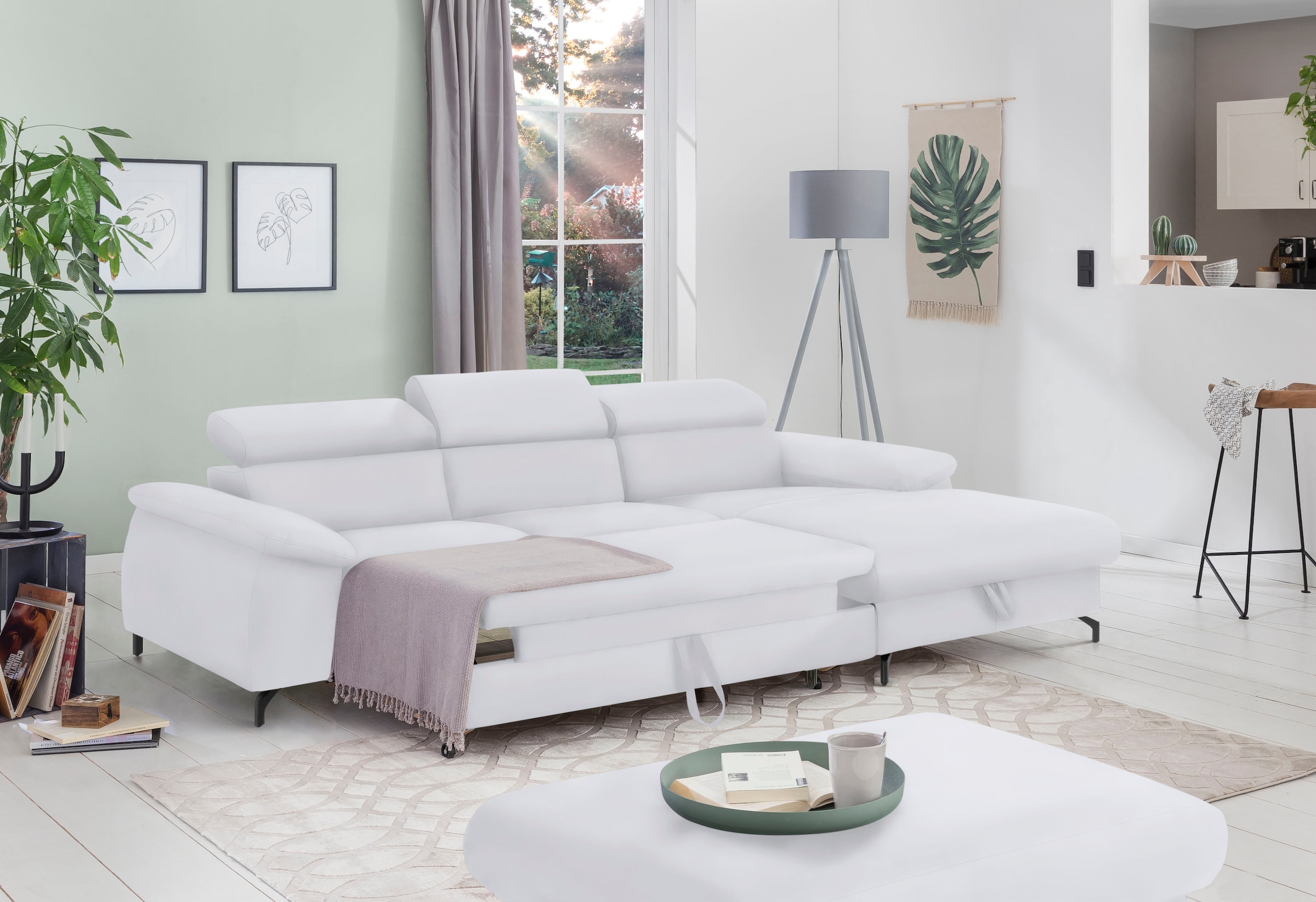 COTTA Ecksofa »Kitty L-Form«, mit Kopfteilverstellung, wahlweise mit Bettfunktion & Bettkasten