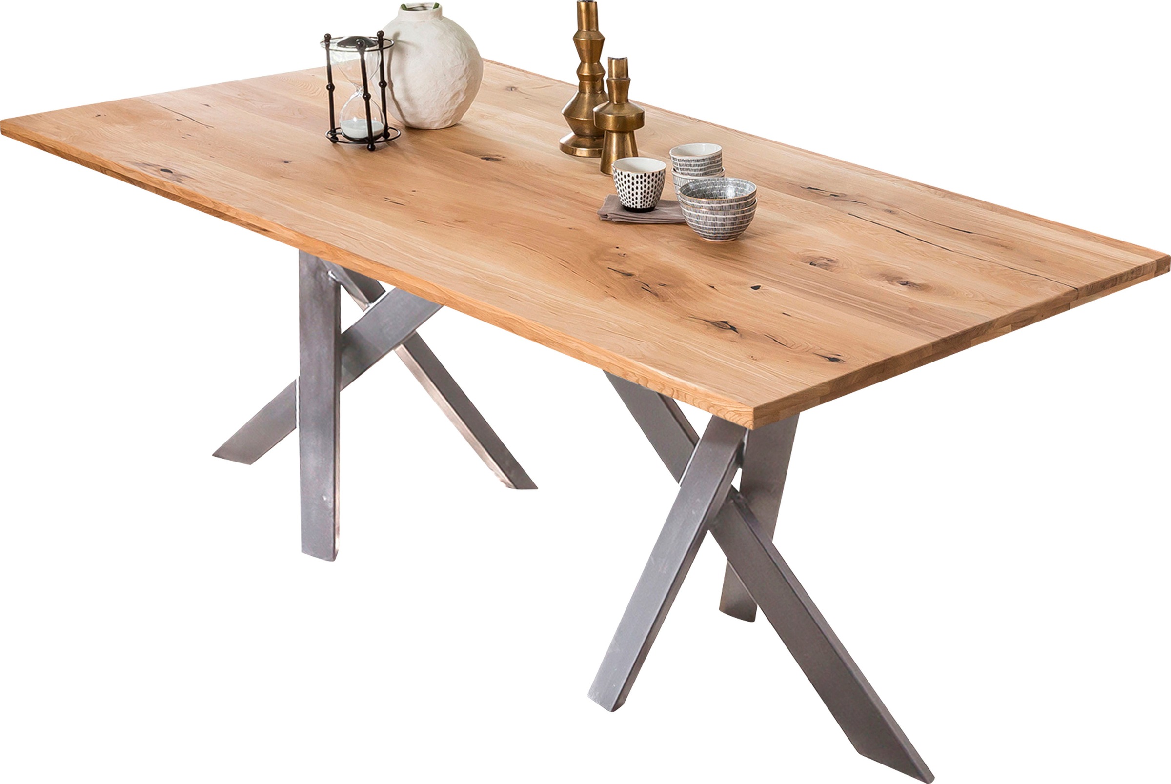 SIT Esstisch, Design-Gestell im industriellen Antiklook