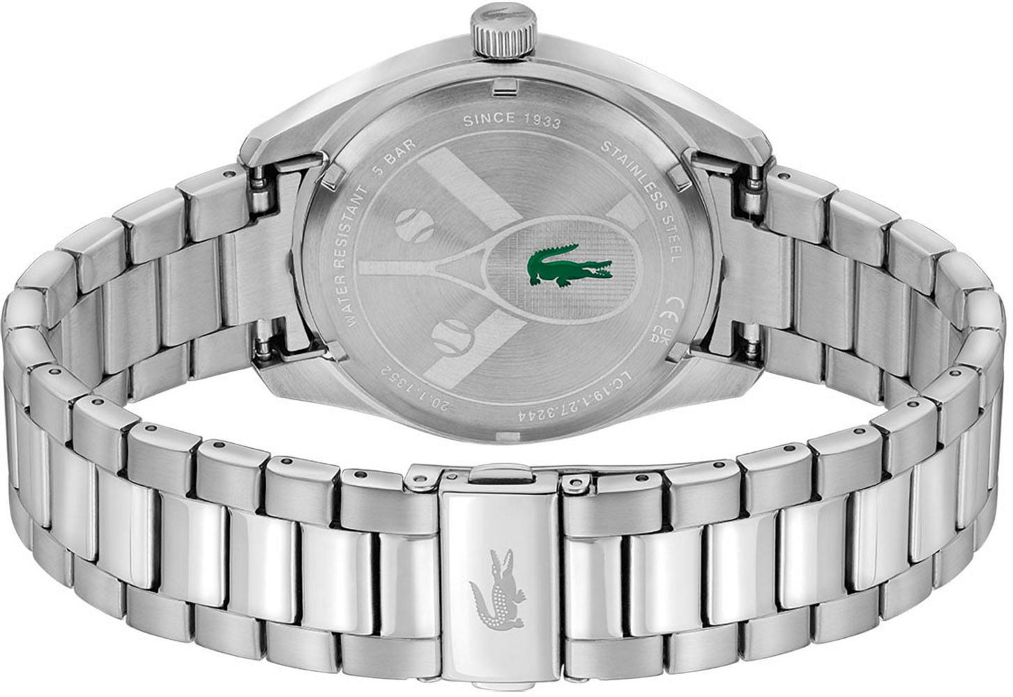 Lacoste Quarzuhr »MONCEAU«, Armbanduhr, Damenuhr, Herrenuhr, Edelstahlarmband, analog