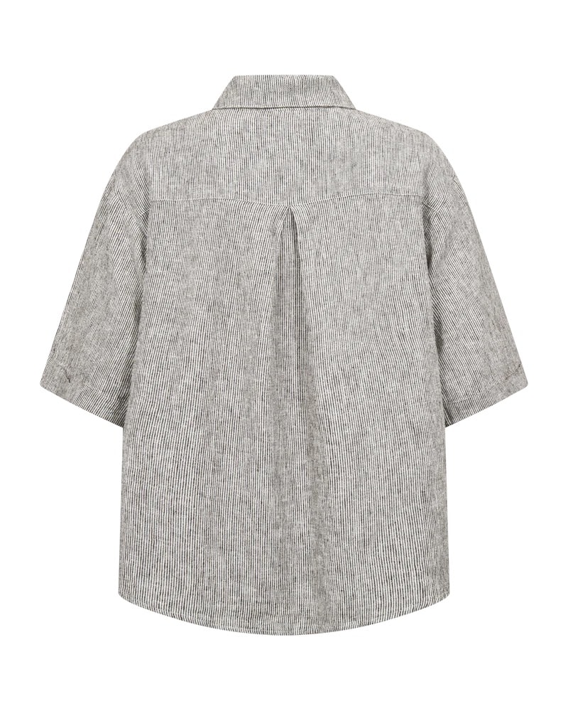 FREEQUENT Hemdbluse »FQLAVA-SHIRT« Gestreifte Sommerbluse mit Leinen