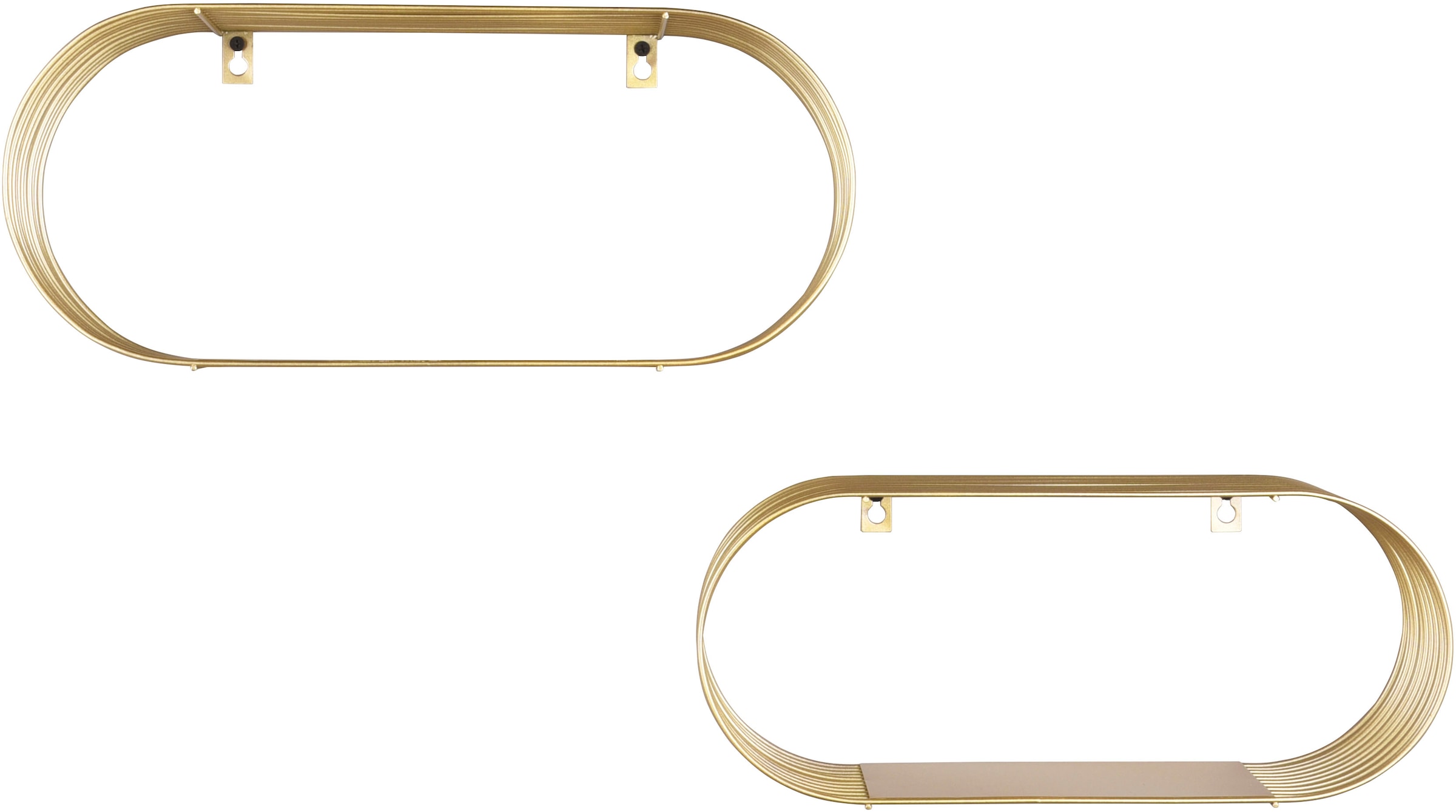 MIRRORS AND MORE Wandregal »Joyce«, (Set, 2 St.), Mit Metallstreben, Wandmontage