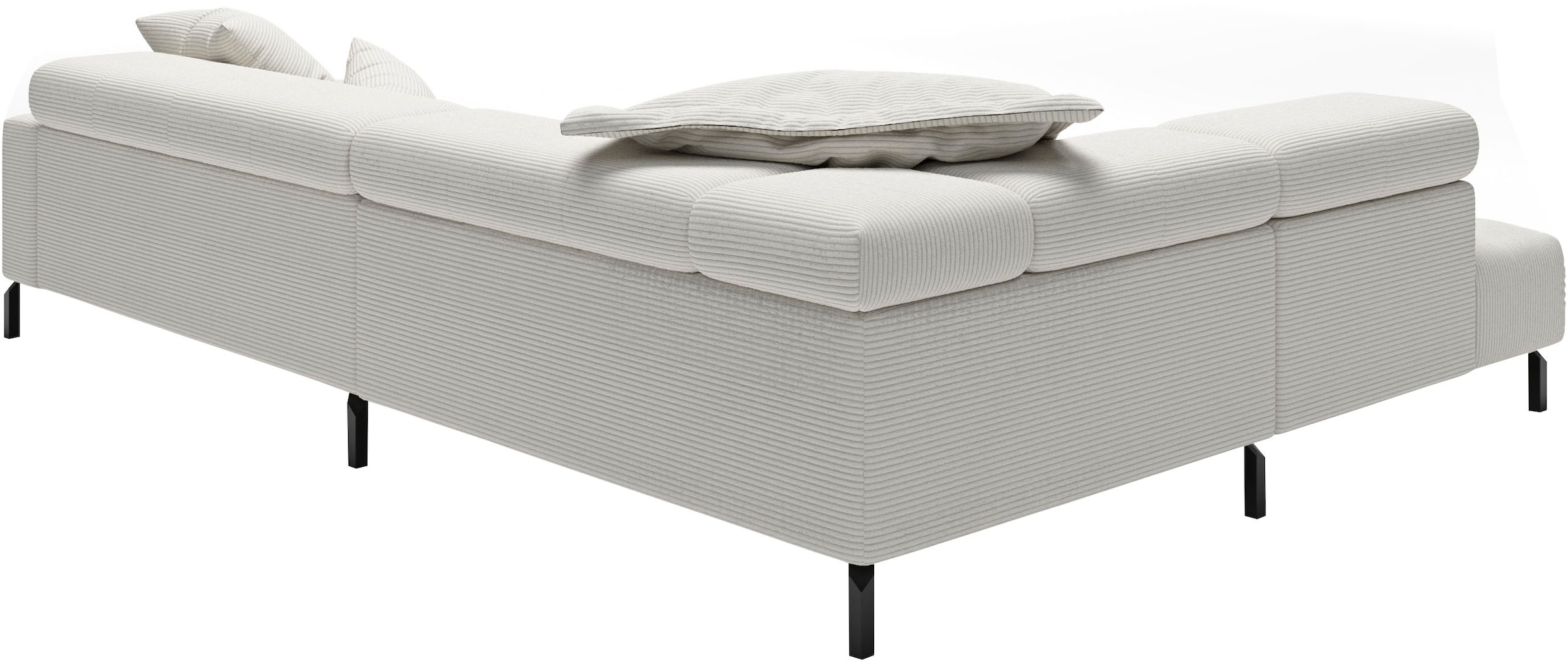 Places of Style Ecksofa »Cleveland, L-Form, incl. Kopfteilverstellung, Breite 311 cm«, wahlweise elektrischer Sitzvorzug