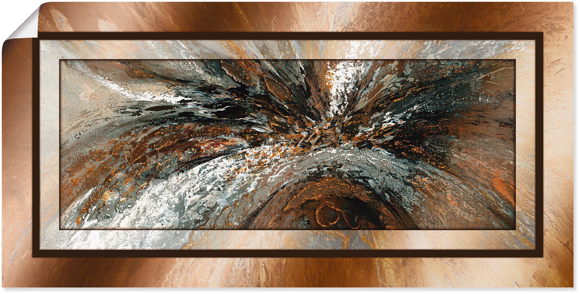 Artland Wandbild »Gold Abstrakt 1« Gegenstandslos 1 Stk. tlg. als Alubild, günstig online kaufen