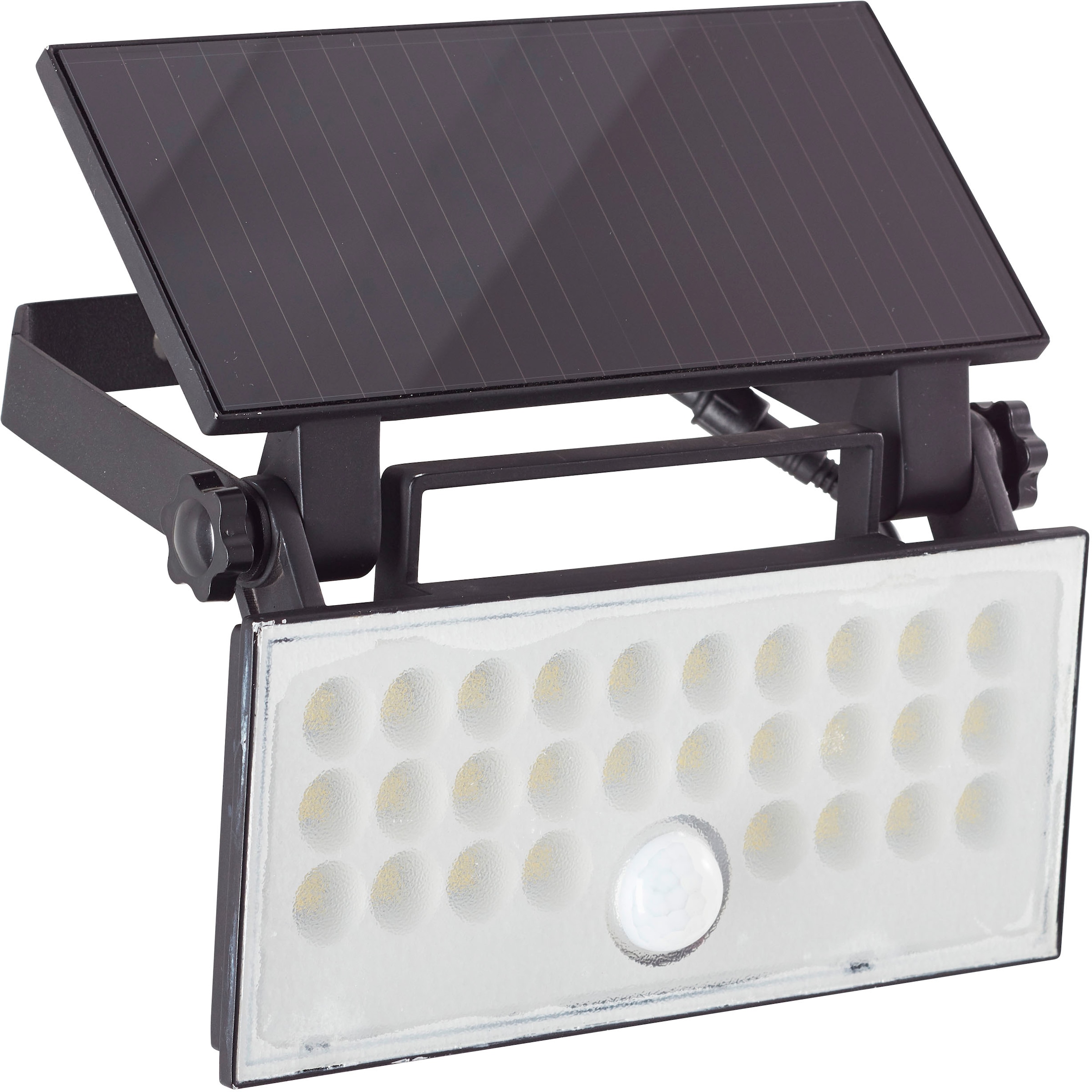 Brilliant LED Außen-Wandleuchte »Luton«, Solar, 19 cm, 1000 lm, 4100 K, schwenkbar, schwarz