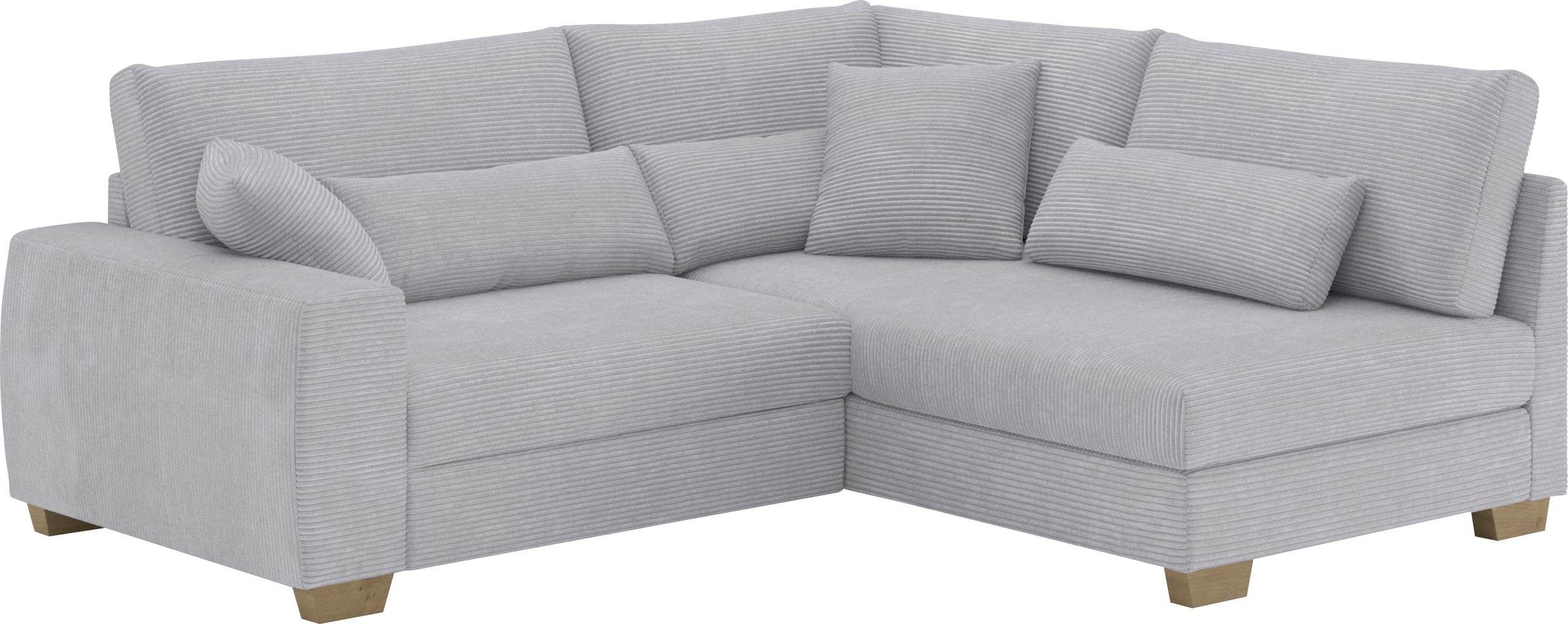 Mr. Couch Ecksofa »Hilla L-Form« Mit Federkern, wahlweise mit Bettfunktion günstig online kaufen