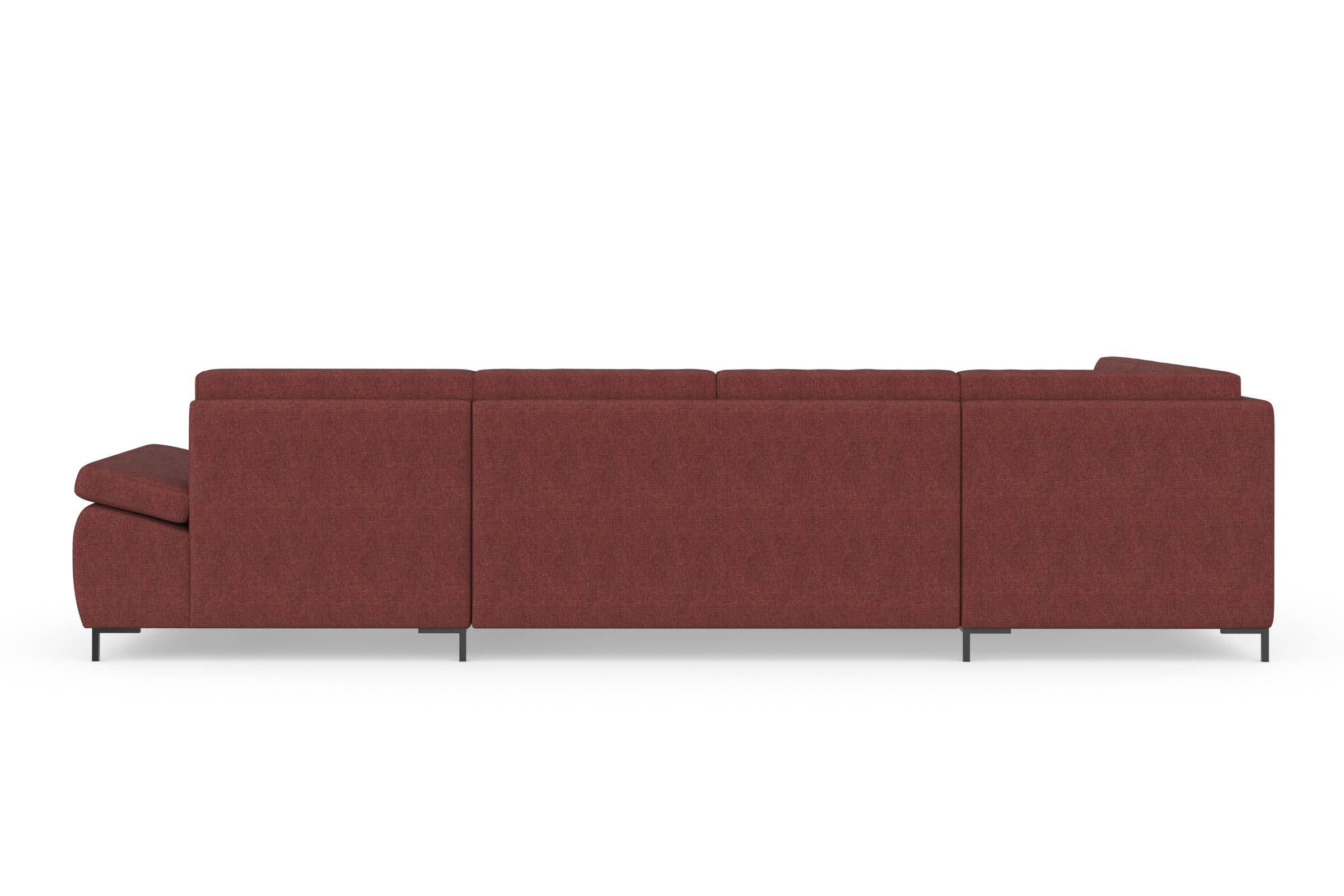 DOMO collection Wohnlandschaft »Capelo, komfortabel, klare Linien zeichnen dieses Design aus, U-Form«, mit Armteilverstellung, wahlweise mit Bettfunktion, Federkern