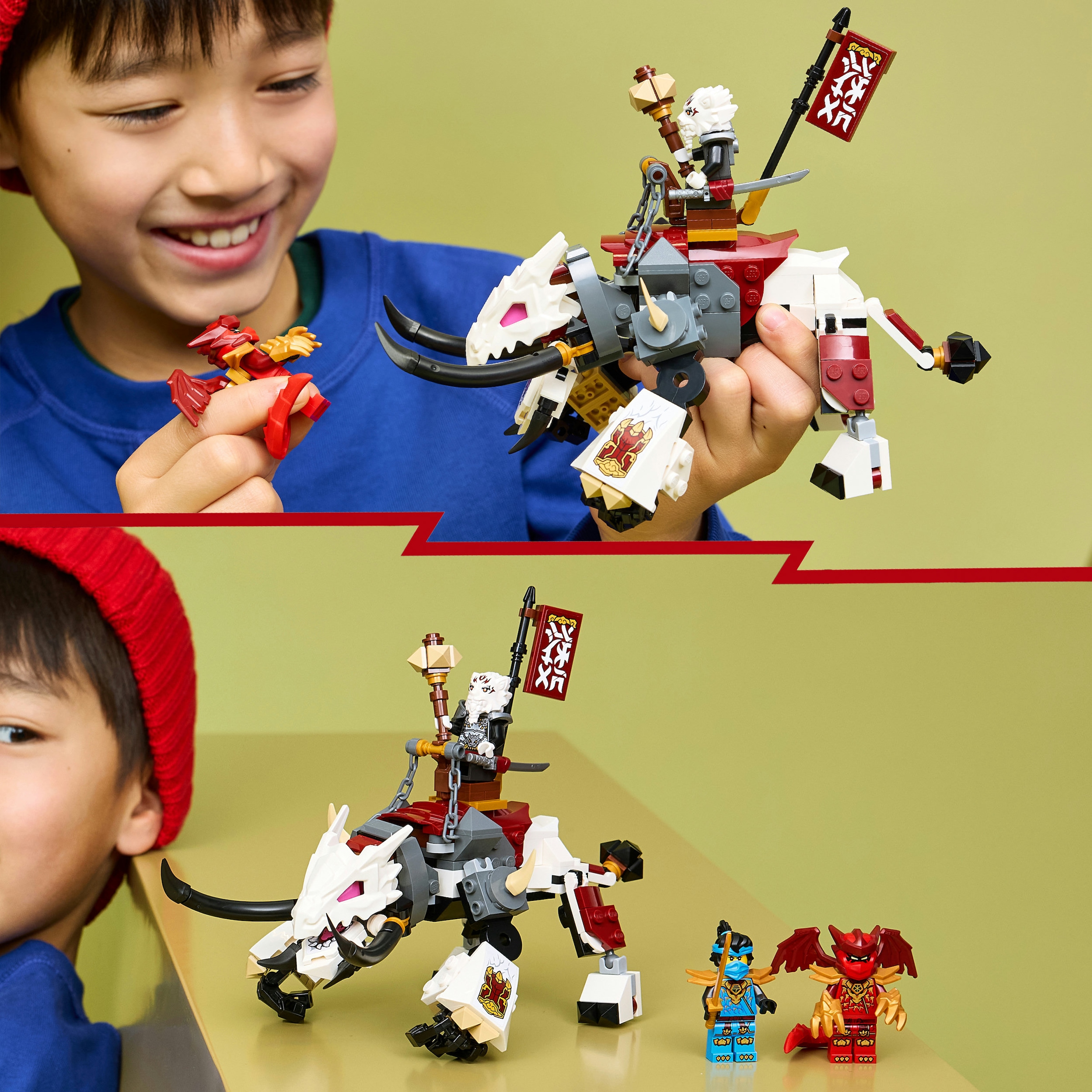 LEGO® Konstruktionsspielsteine »Zilvar auf seinem Drachentier Grimtak (71863), LEGO Ninjago« Made in Europe