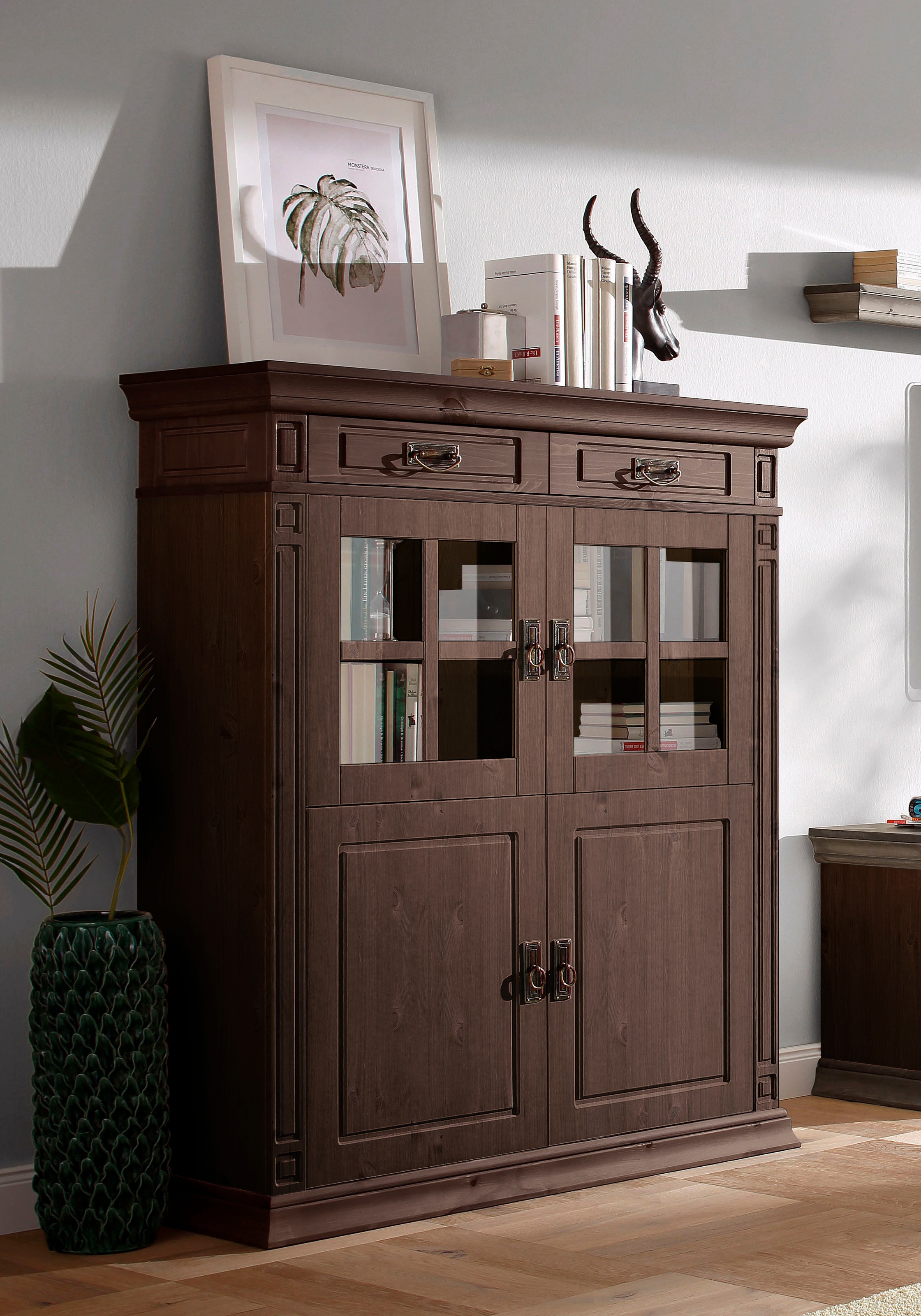 Home affaire Highboard »Vinales«, Vitrine, Breite 112 cm günstig online kaufen