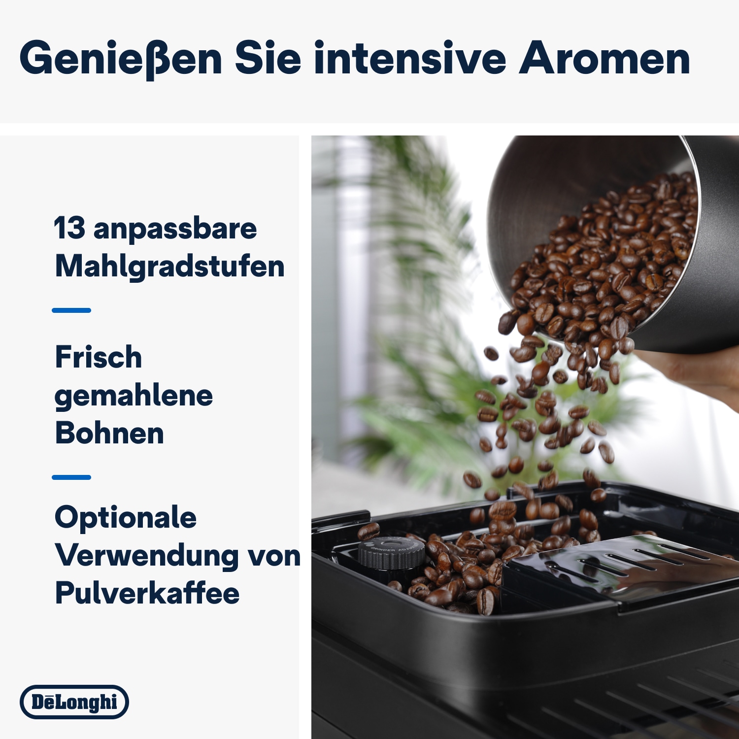 De'Longhi Kaffeevollautomat »Magnifica Evo Next ECAM310.60.GB, Barista-Genuss per Touch, grau« MyLatteFunktion, 3 Benutzerprofile, LatteCrema Milchsystem, 10 Rezepte