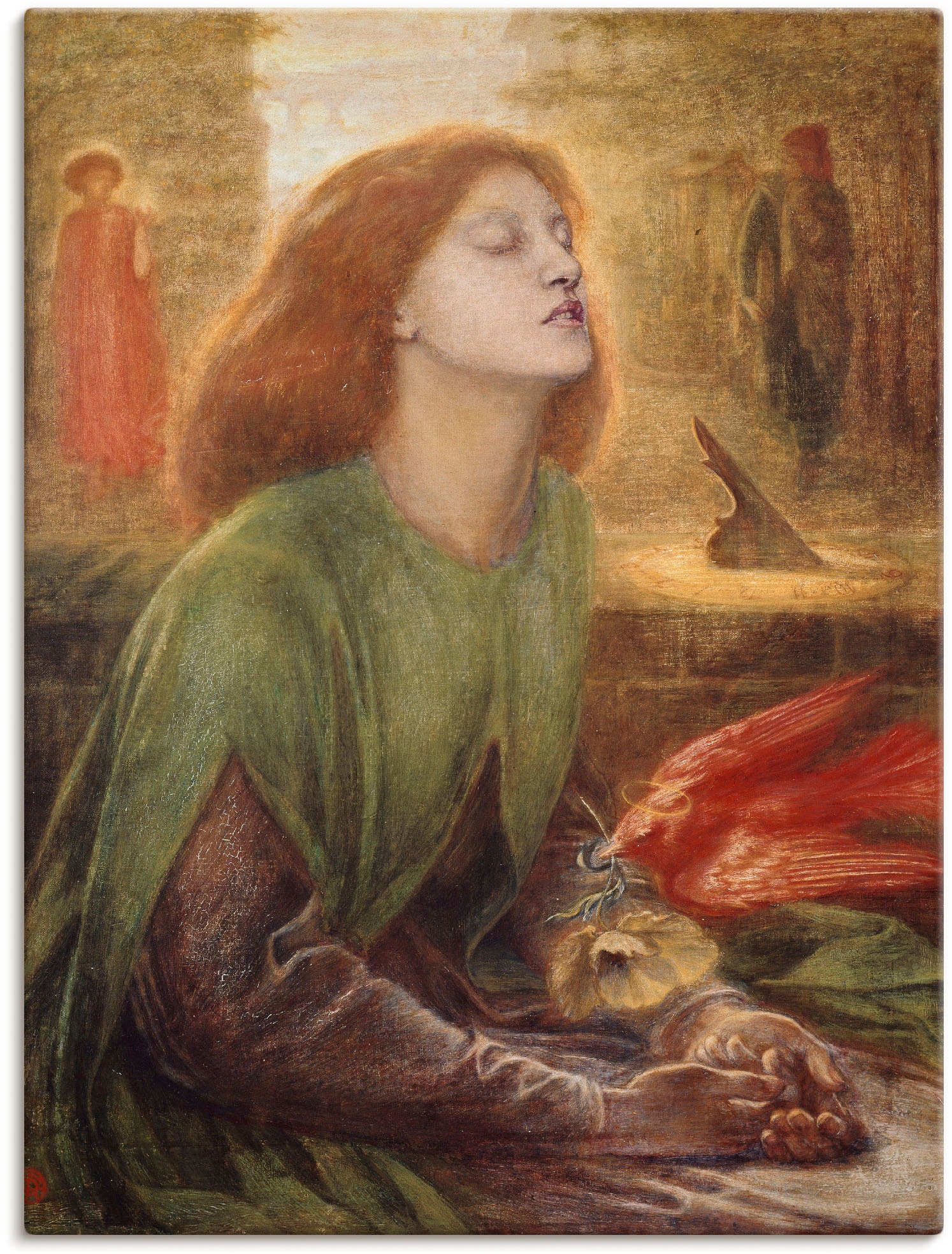 Artland Leinwandbild "Die betende Beatrice. 1863.", Frau, (1 St.), auf Keil günstig online kaufen