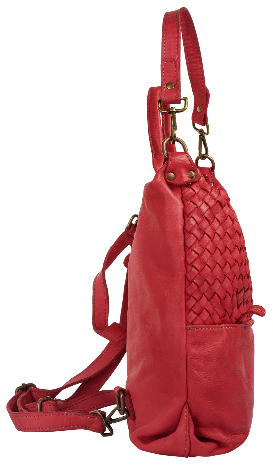 Samantha Look Cityrucksack, echt Leder, Made in Italy