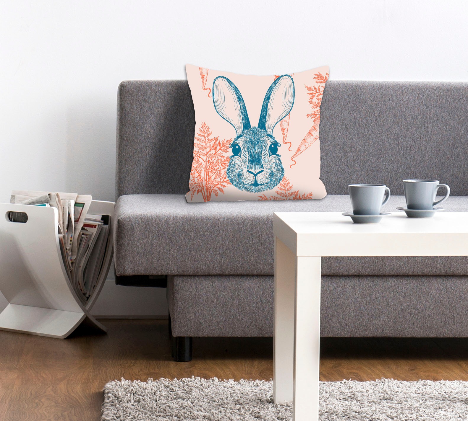 queence Dekokissen »Putu«, Kissenhülle,Hase,Pink,Rosa,Süß,Fröhlich,Pastellf günstig online kaufen
