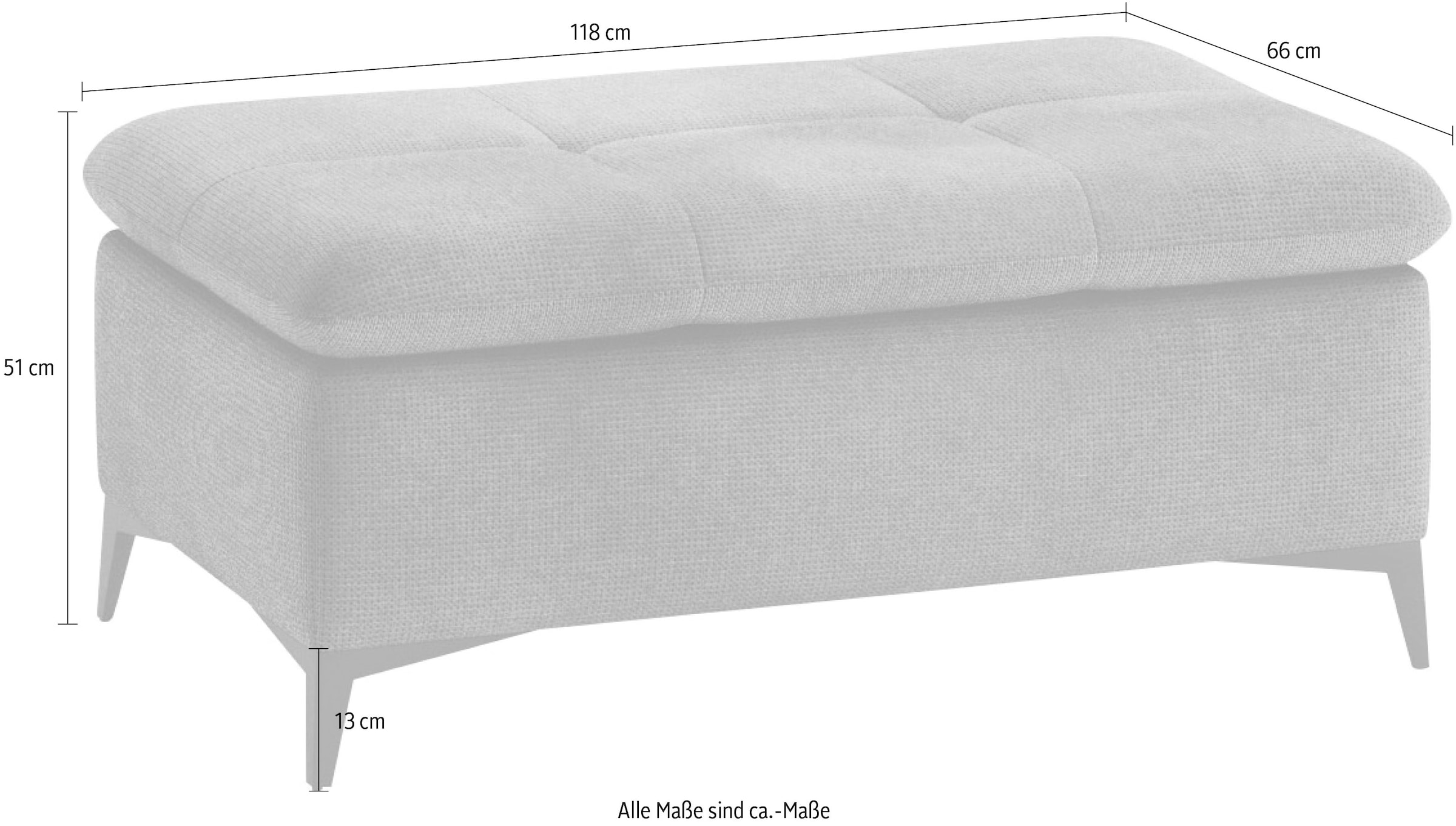 Mr. Couch Hockerbank »Haiti III«, mit Kaltschaumpolsterung bis 140 kg belastbar