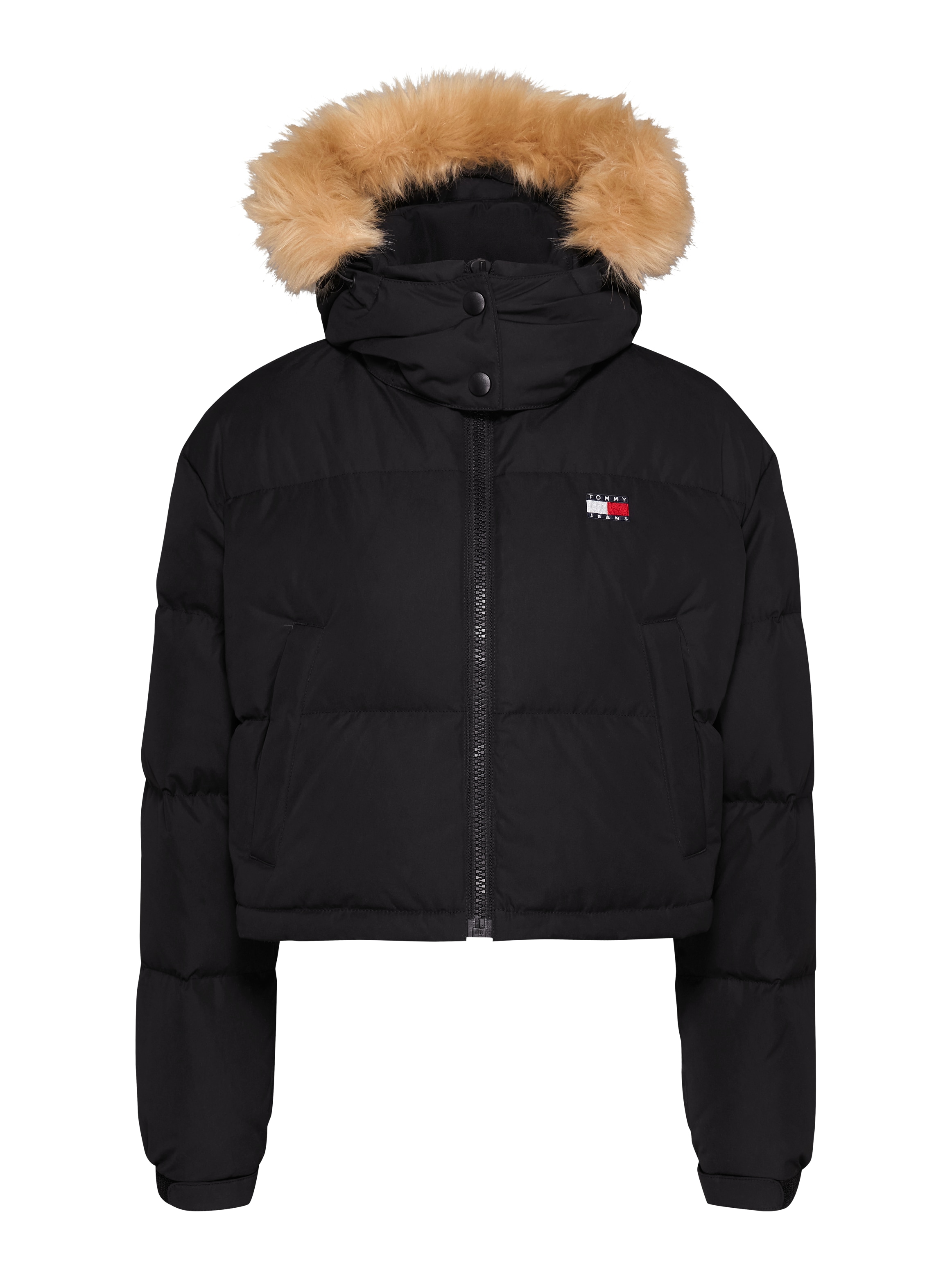 Tommy Jeans Steppjacke »TJW CRP ALASKA FAUX FUR HOOD«, mit Kapuze, mit Fellimitat