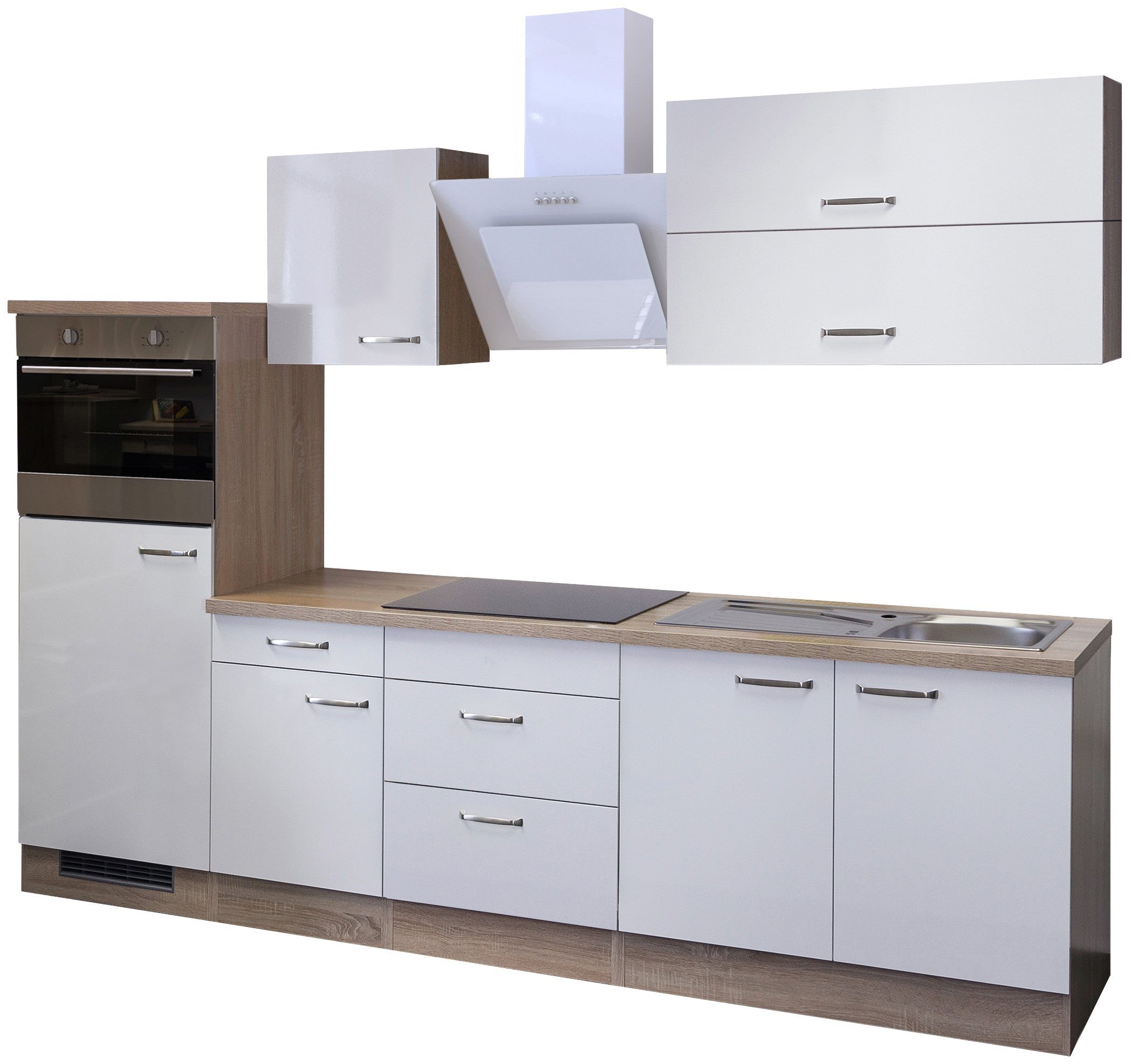 Flex-Well Küchenzeile »Florenz«, mit E-Geräten, Gesamtbreite 270 cm günstig online kaufen