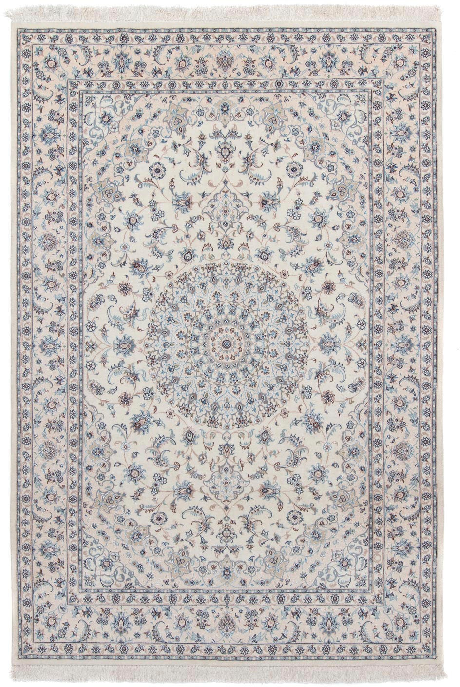 morgenland Wollteppich »Nain 9la Medaillon Argento 304 x 203 cm«, rechtecki günstig online kaufen