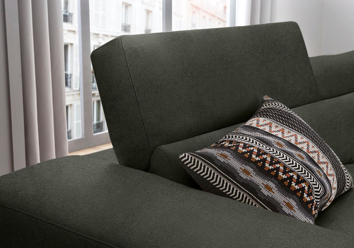 W.SCHILLIG Ecksofa »piedroo, Designsofa mit tollem Sitzkomfort, bequem und elegant, L-Form« Kopfteilverstellung, wahlweise mit Sitztiefenverstellung, Breite 303cm