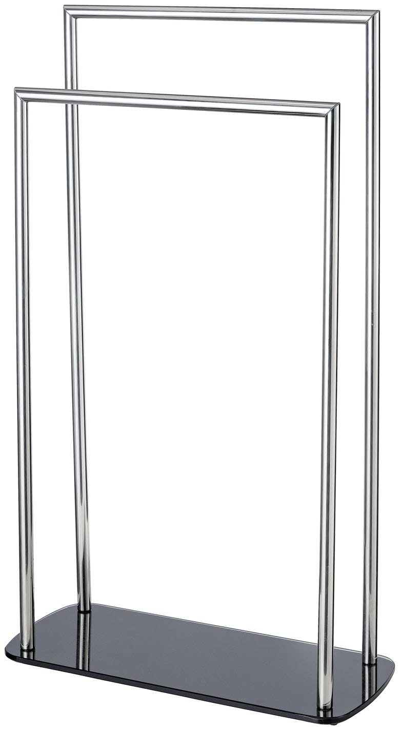 WENKO WC-Garnitur »Ravina« aus Edelstahl | Kunststoff | Sicherheitsglas Stand WC Garnitur und Handtuchhalter