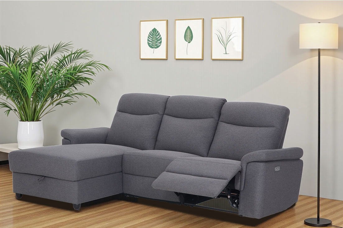 Home affaire Ecksofa »BRIONNE, L-Form, 255cm, manuelle u. elektrische Funkt günstig online kaufen