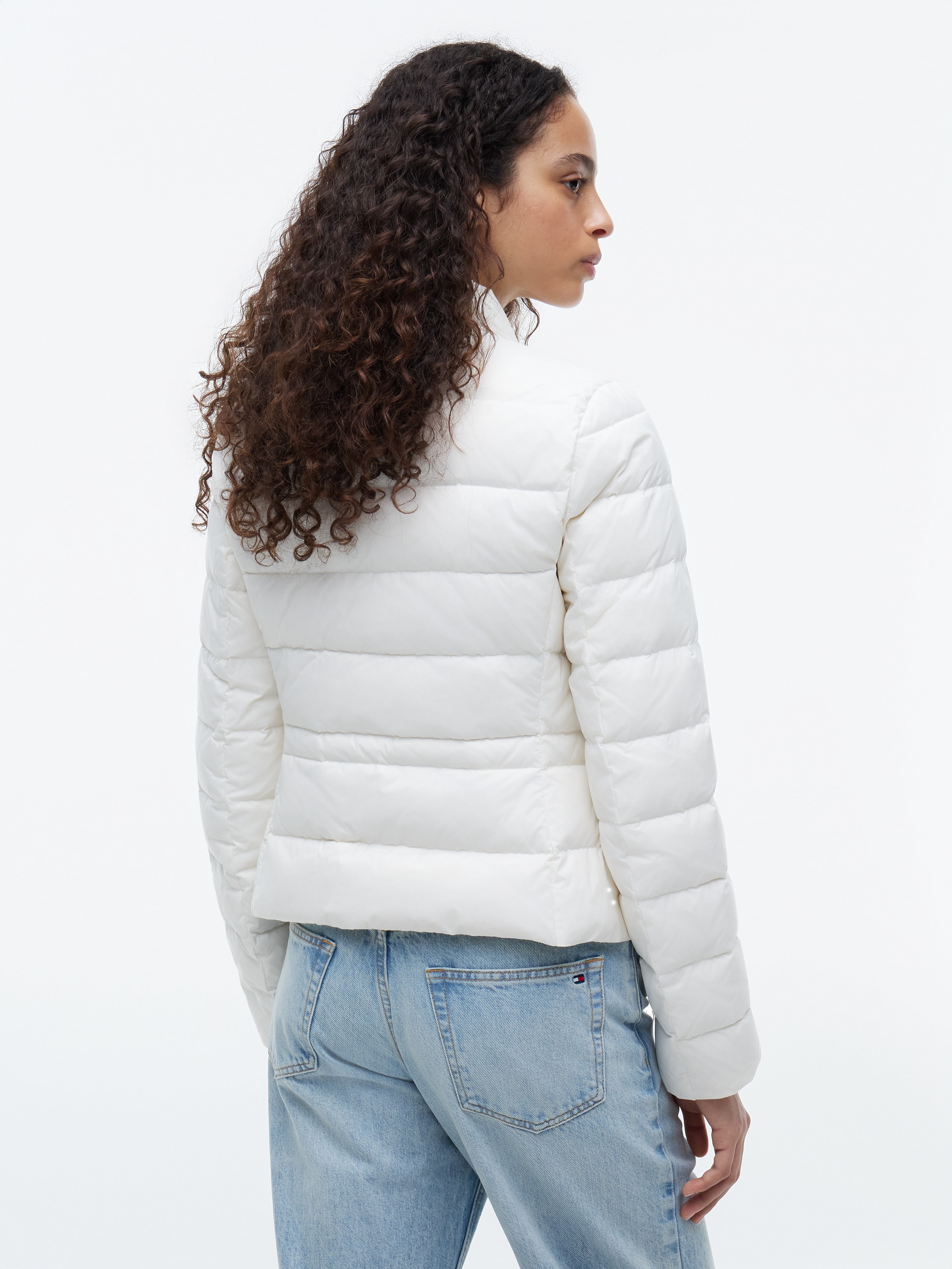 Tommy Hilfiger Daunenjacke »LW DOWN PACKABLE JACKET« ohne Kapuze aus pflegeleichter Kunstfaser, leichte Steppqualität