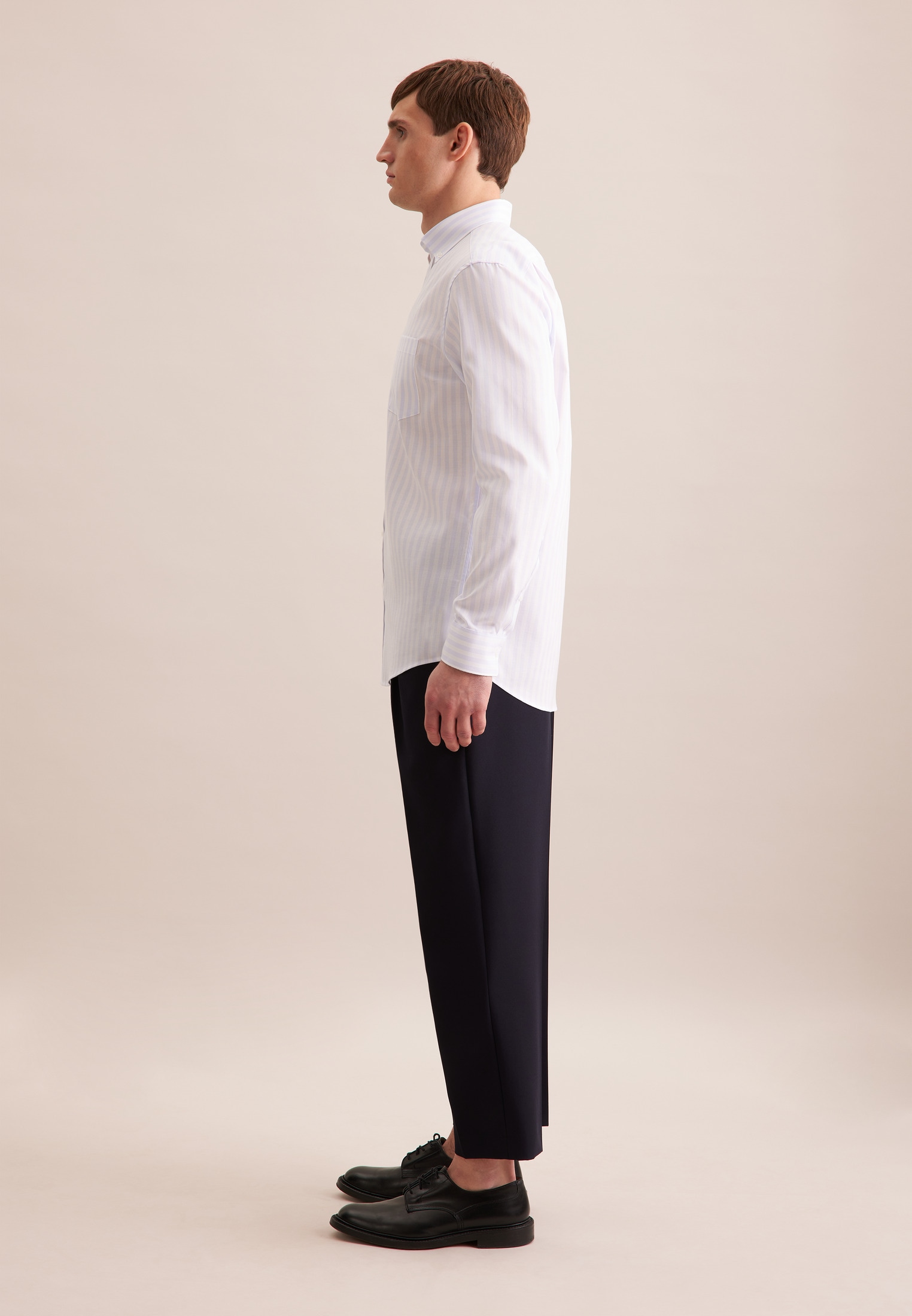 seidensticker Businesshemd »Regular«, Regular 1/1 Button-Down-Kragen Streifen