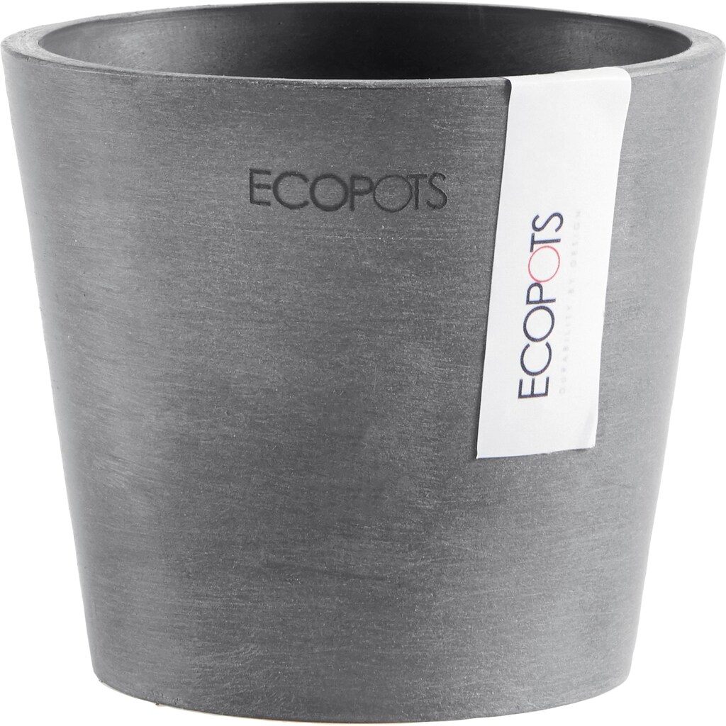 ECOPOTS Blumentopf »AMSTERDAM Mini Grey«, BxTxH: 10,5x10,5x9,2 cm