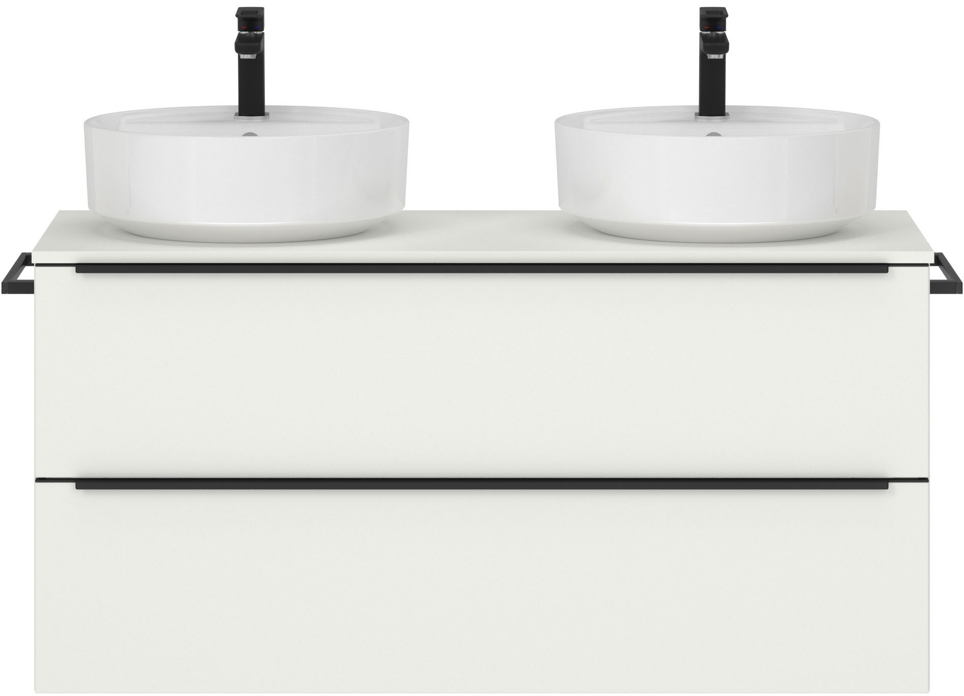 nobilia® Waschtisch-Set »Alvene«, (1 St., mit Doppelwaschplatz, vormontiert günstig online kaufen