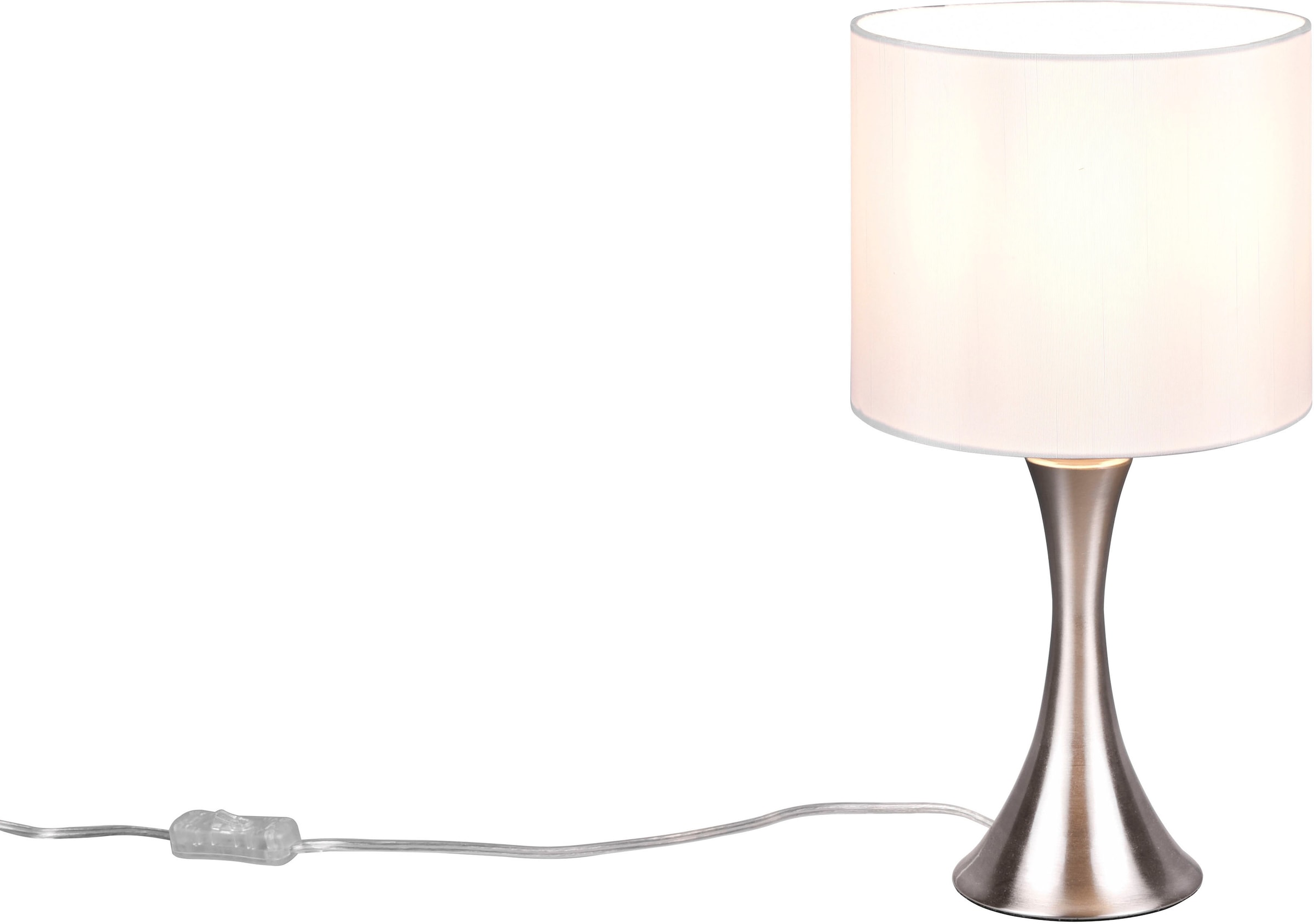 TRIO Leuchten Schreibtischlampe »Sabia«, 1 flammig-flammig, Tischlampe  Stoffschirm Schnurschalter exkl 1xE27 max60W 37cmhoch Ø20cm online kaufen | Tischlampen