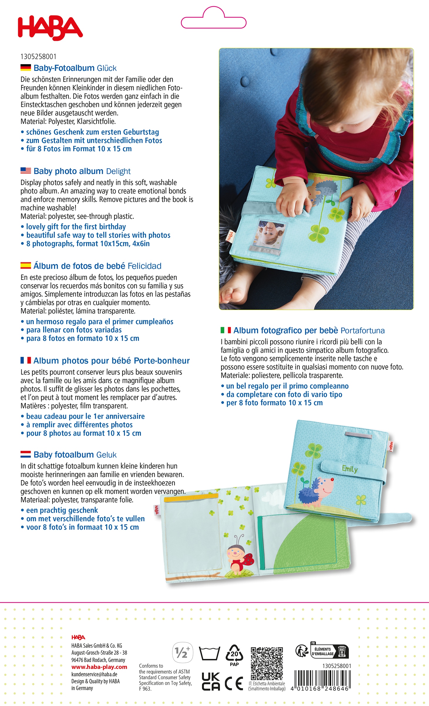 Haba Fotoalbum »Baby-Fotoalbum Glück«