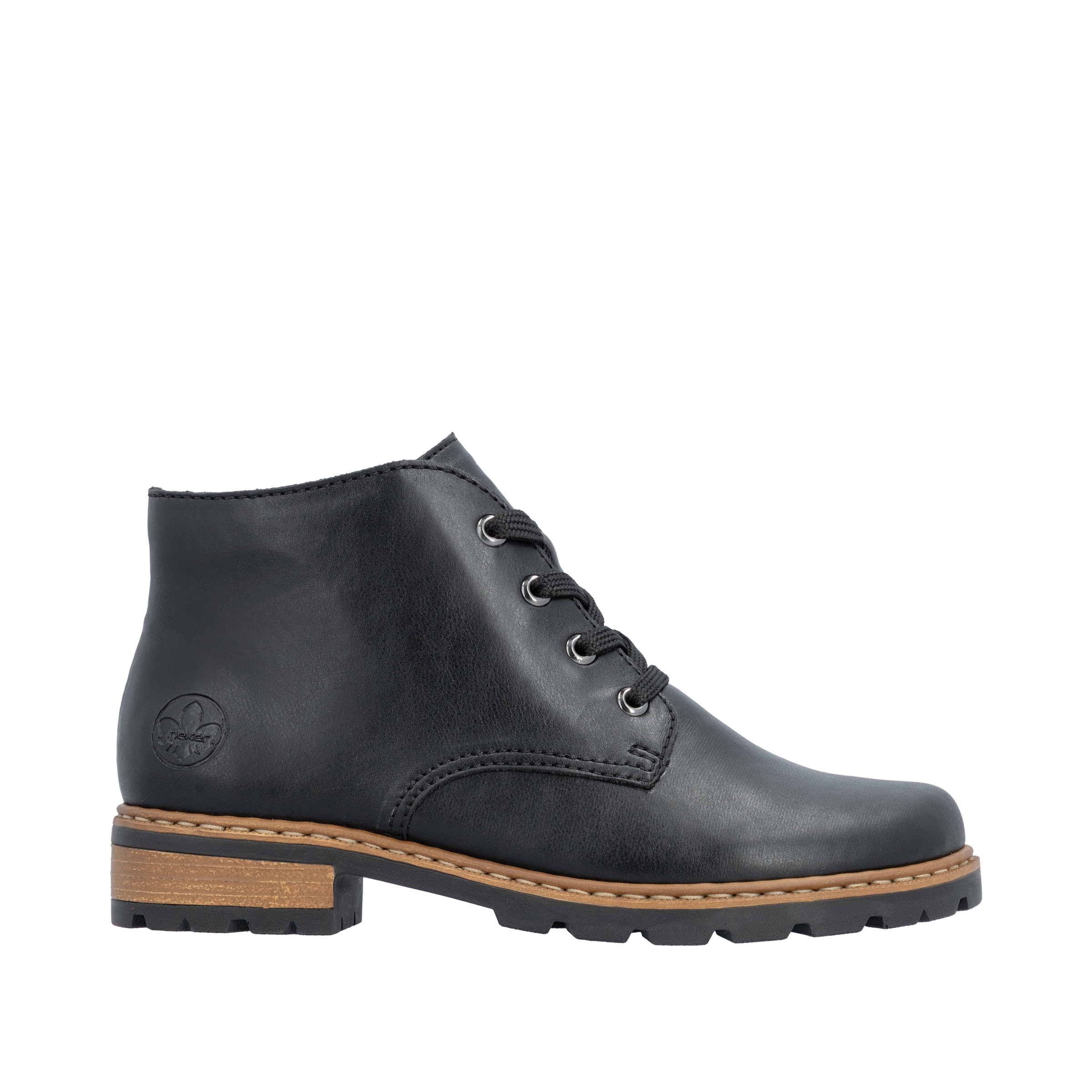 Rieker Schnürstiefelette  Schnürboots, Ankleboots mit Blockabsatz