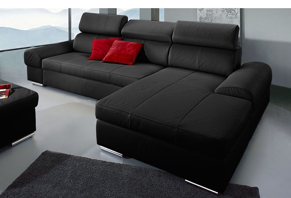 sit&more Ecksofa, mit verstellbaren Kopfteilen, wahlweise mit Bettfunktion