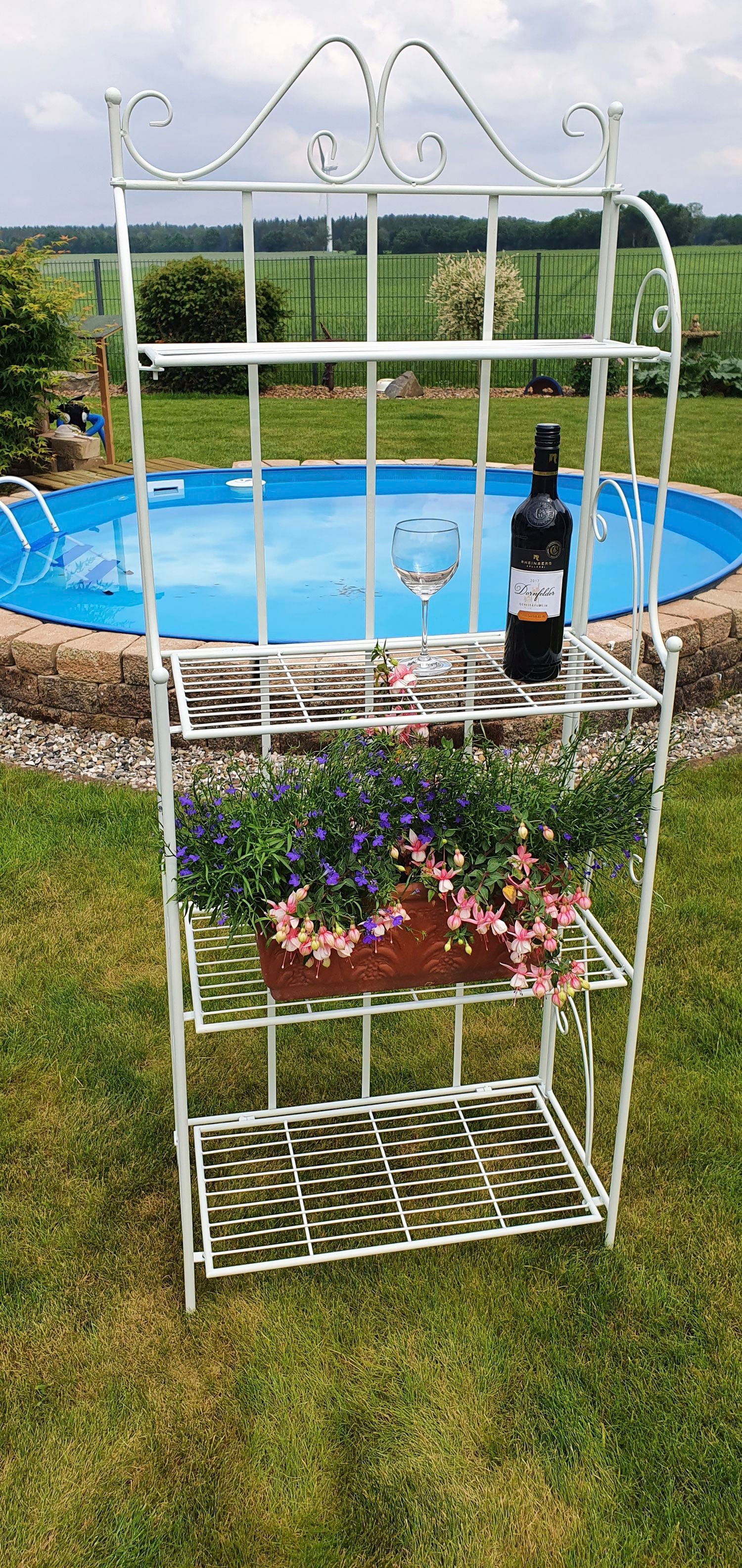 Ambiente Haus Standregal »Regal mit 4 Böden in Antikweiß - 162 cm«, (1 St.)