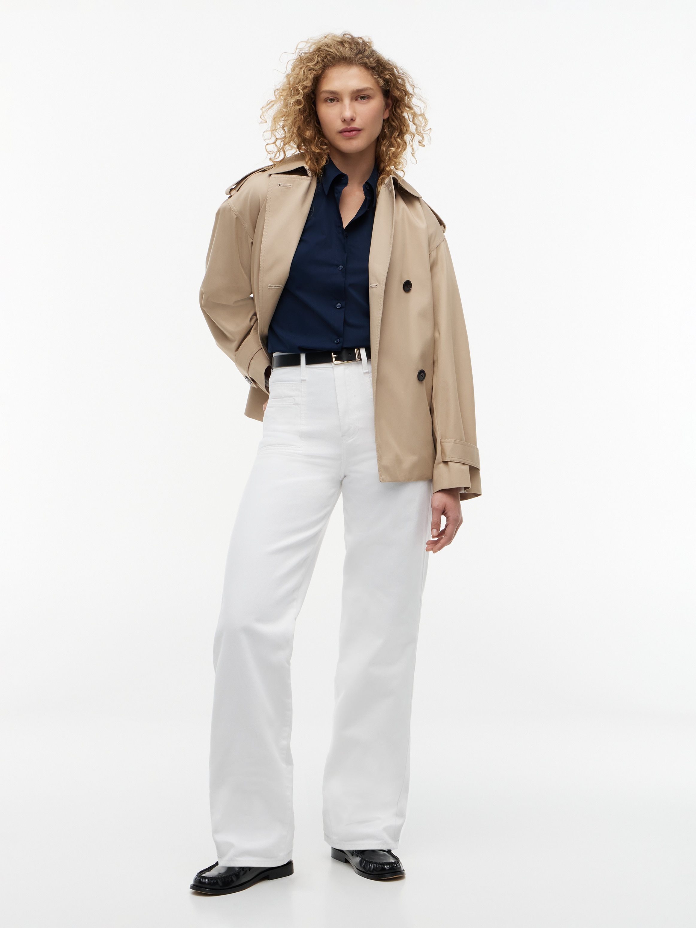 Tommy Hilfiger Hemdbluse »STRETCH REGULAR LS SHIRT« mit gesticktem Tommy Hilfiger Logo, Regular Fit